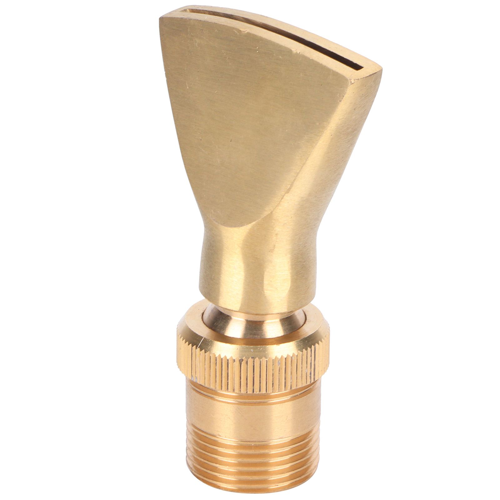 Brass Narrow Fan Jet Water Fountain Nozzle Spray Head Adjustable Pond view 2