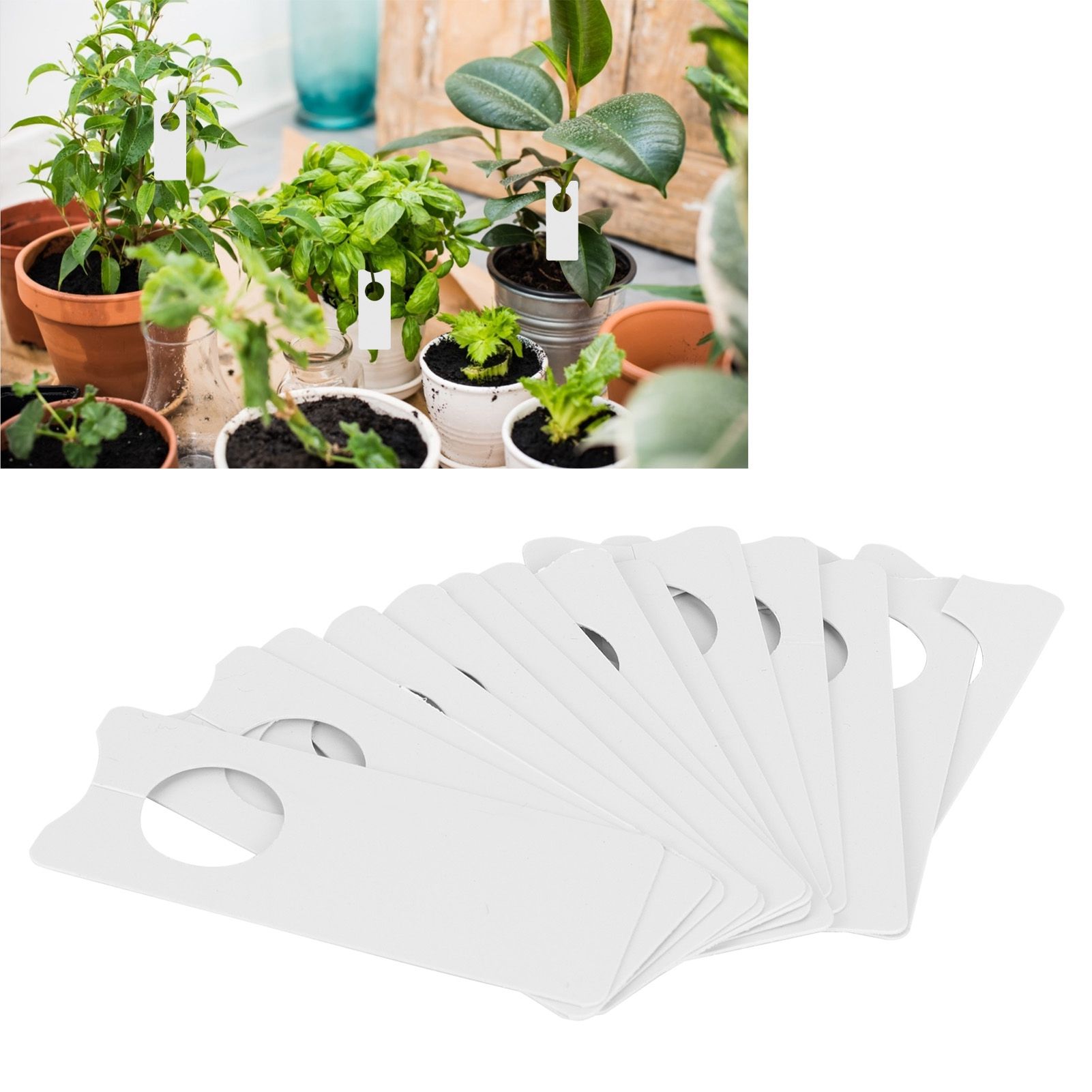 600Pcs Plant Label Waterproof White PVC Flower Hanging Marker Tag for Garden view 11