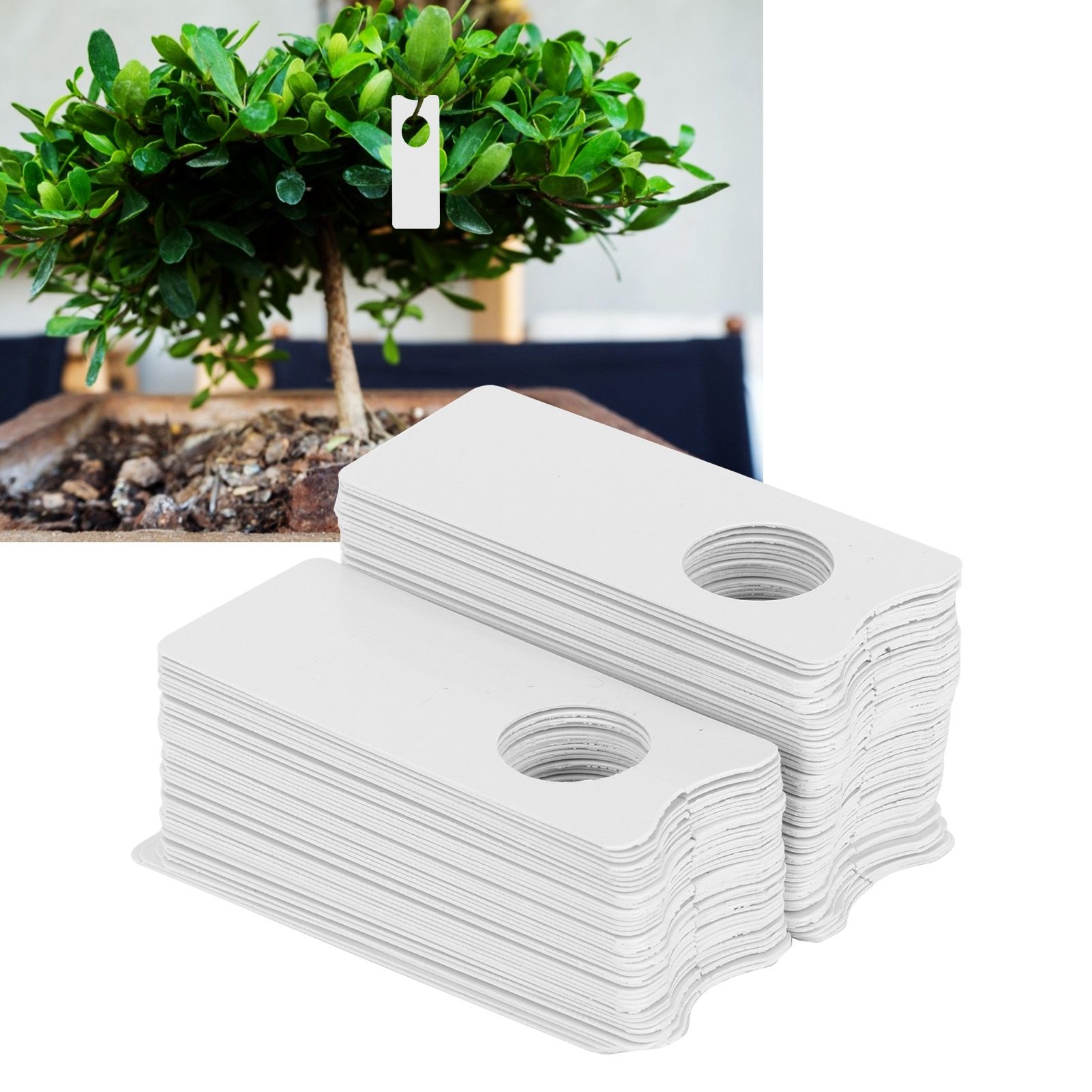 600Pcs Plant Label Waterproof White PVC Flower Hanging Marker Tag for Garden view 12