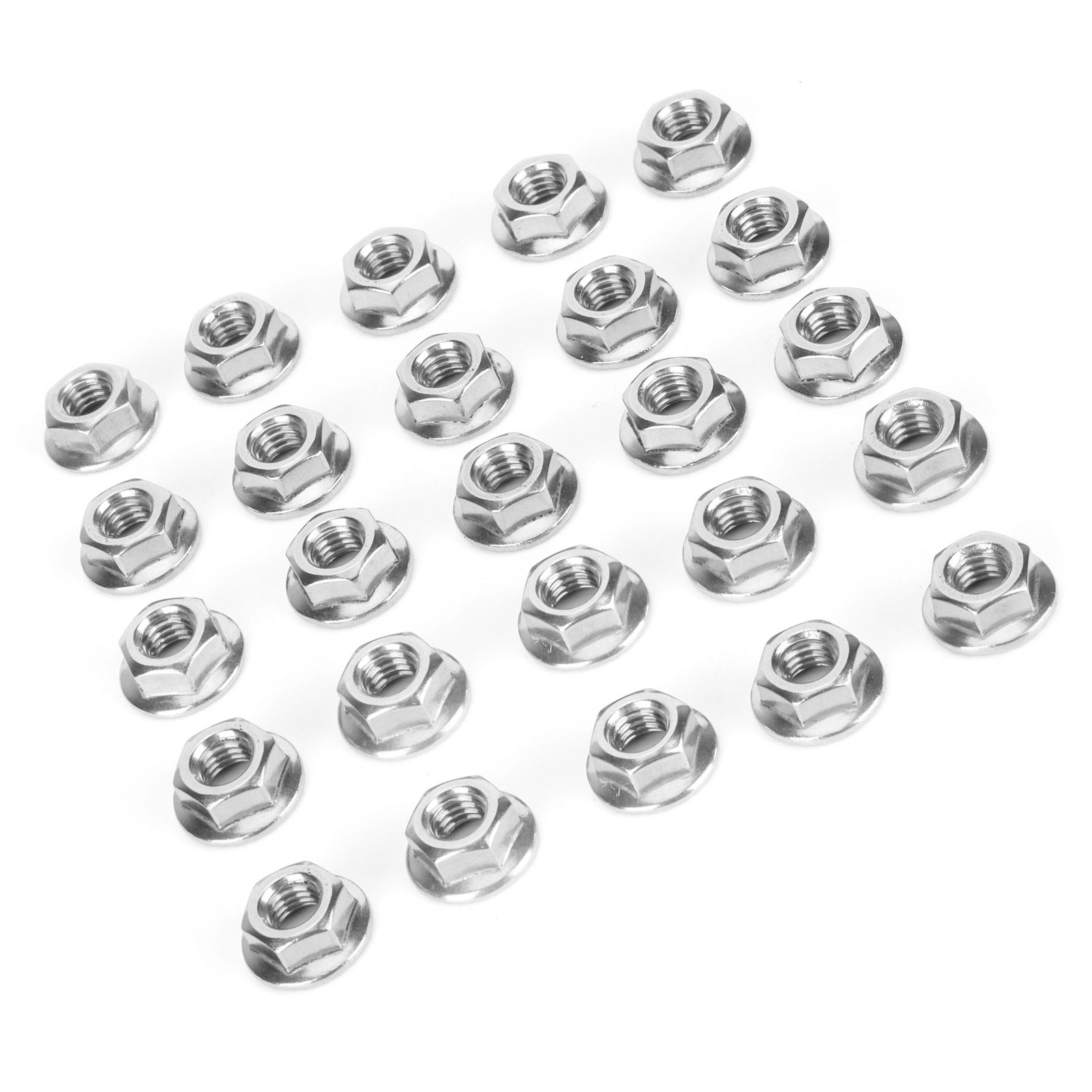 25Pcs Flange Nut Corrosion Resistant Stainless Steel Nuts Greenhouse Supplies view 2