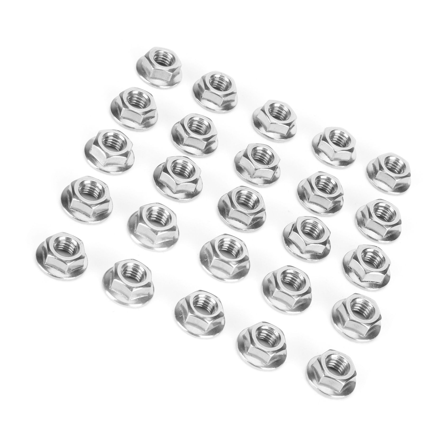 25Pcs Flange Nut Corrosion Resistant Stainless Steel Nuts Greenhouse Supplies view 3