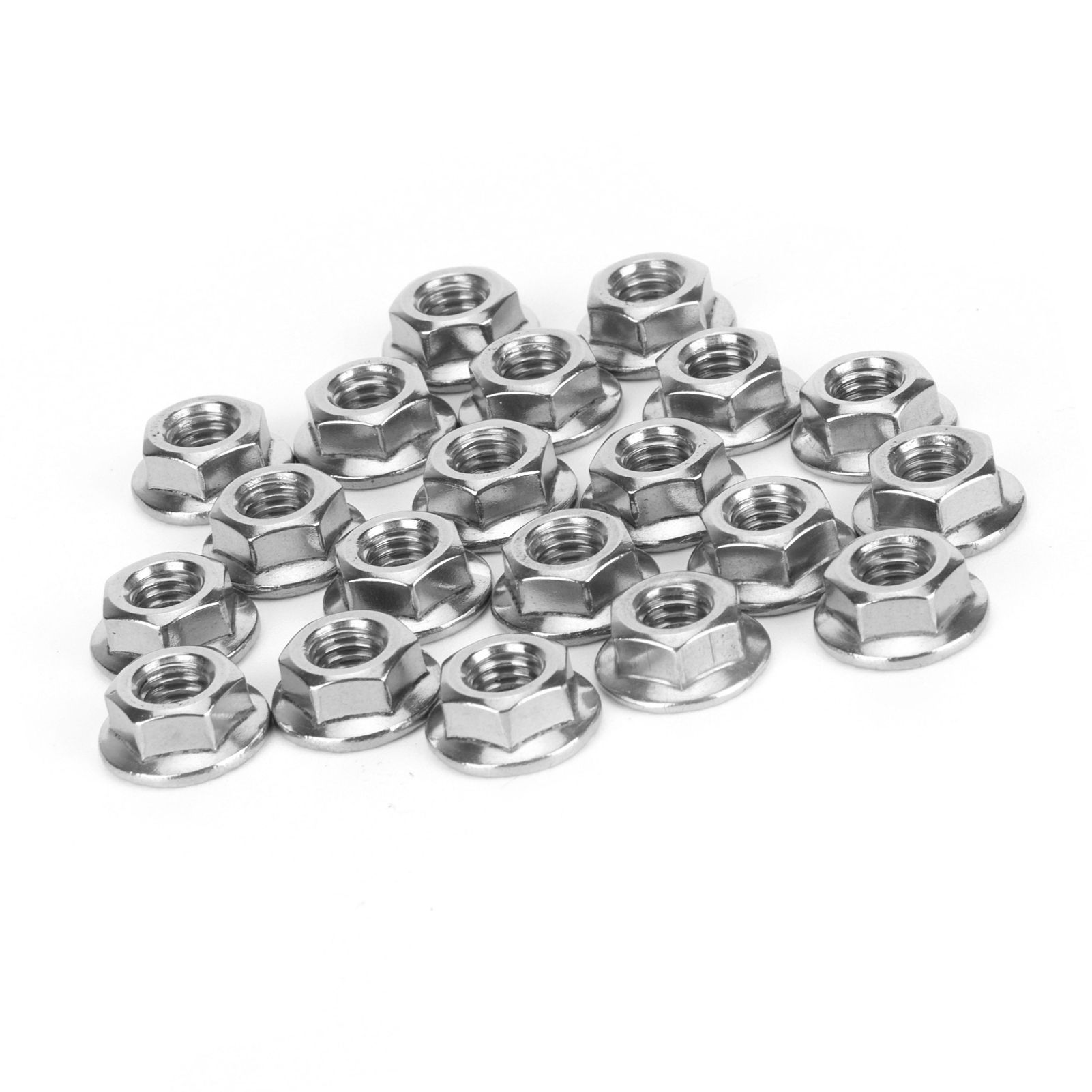 25Pcs Flange Nut Corrosion Resistant Stainless Steel Nuts Greenhouse Supplies view 4