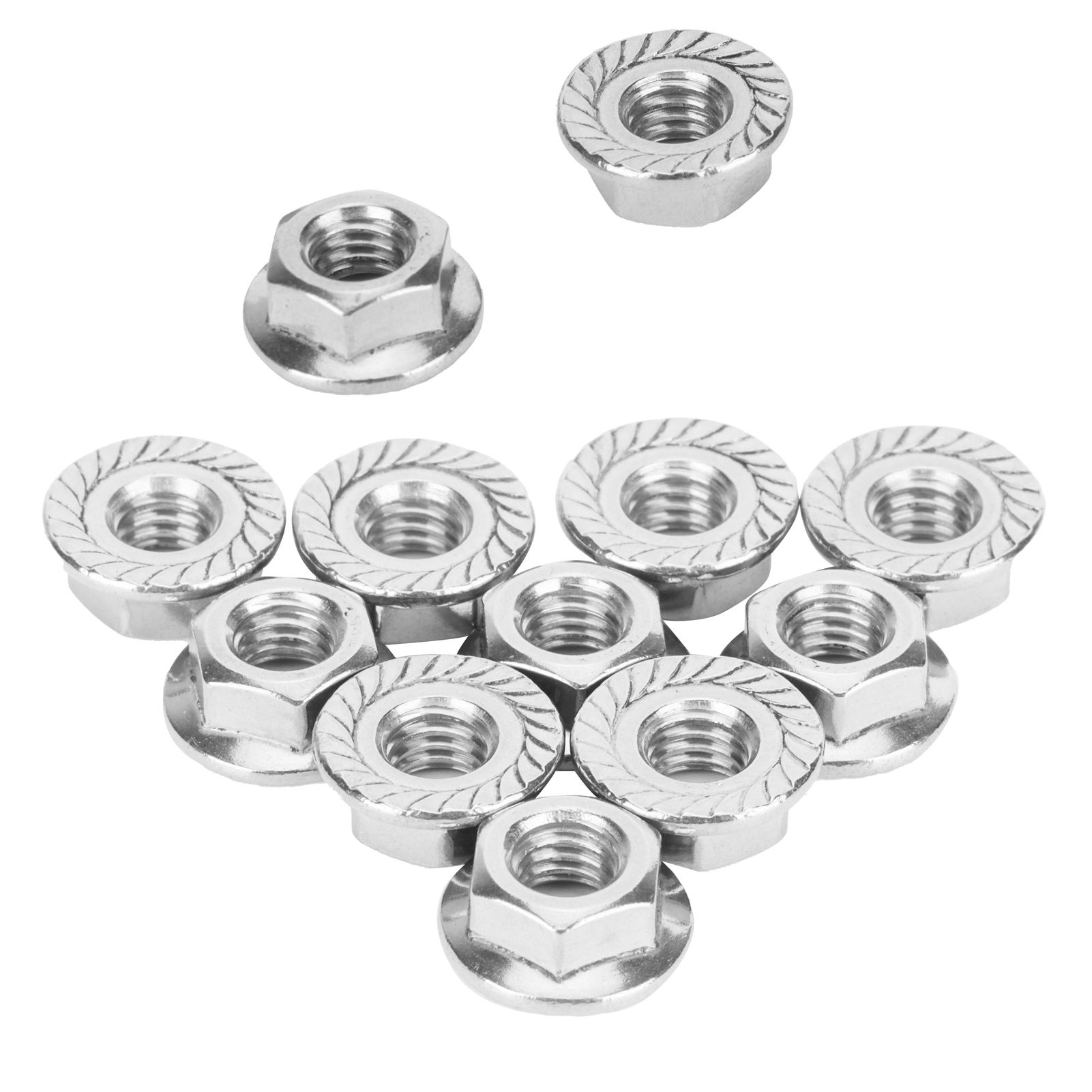 25Pcs Flange Nut Corrosion Resistant Stainless Steel Nuts Greenhouse Supplies view 6