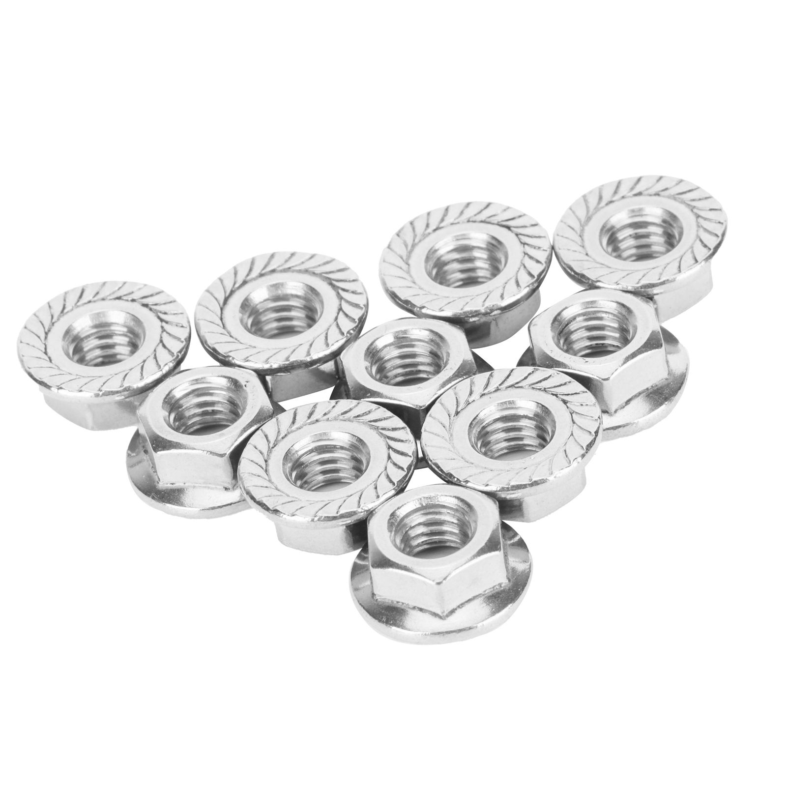 25Pcs Flange Nut Corrosion Resistant Stainless Steel Nuts Greenhouse Supplies view 8
