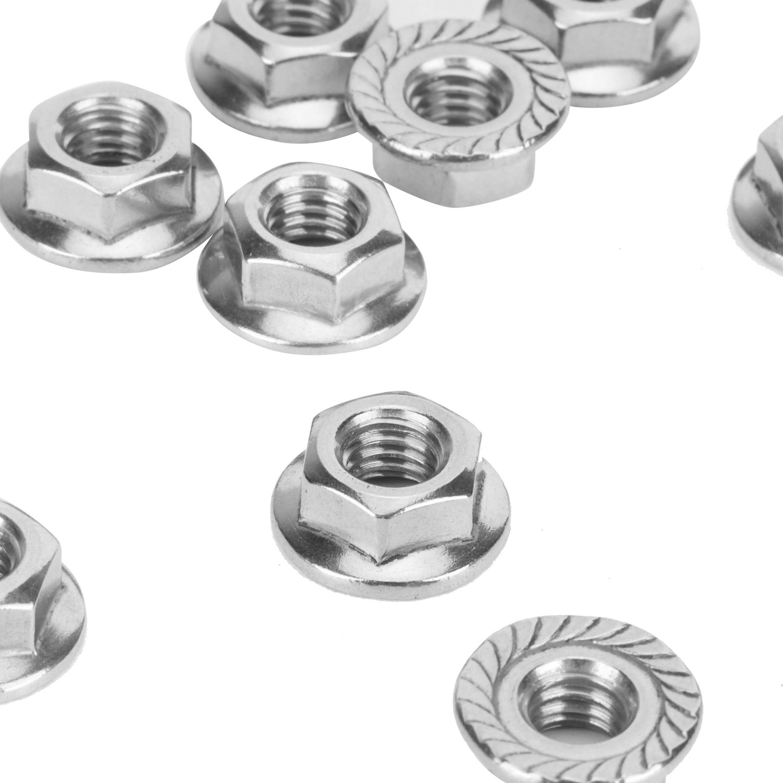25Pcs Flange Nut Corrosion Resistant Stainless Steel Nuts Greenhouse Supplies view 13