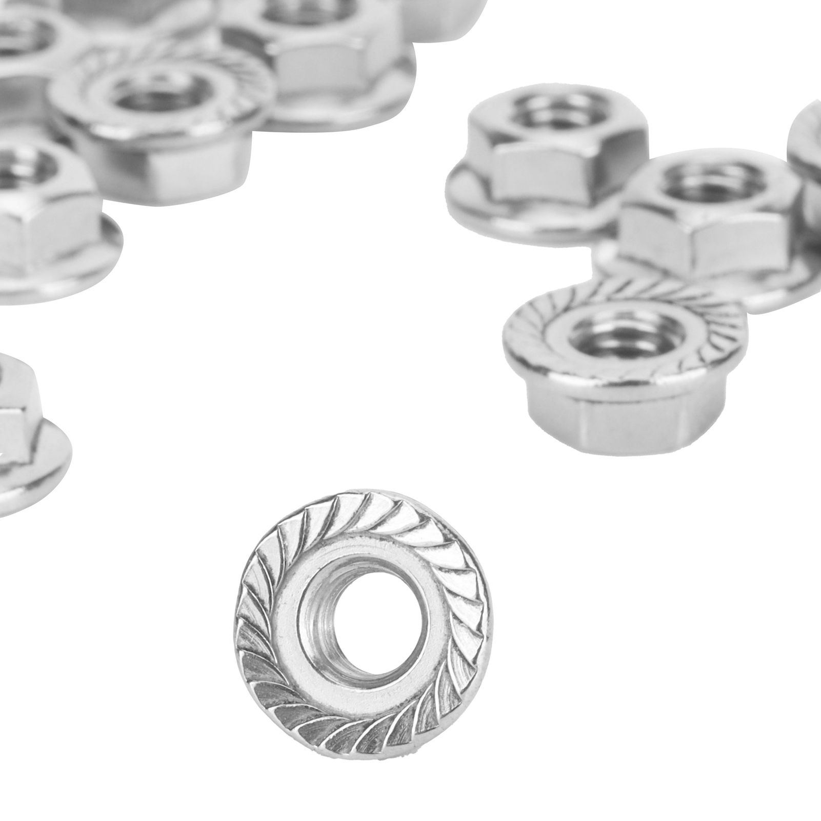 25Pcs Flange Nut Corrosion Resistant Stainless Steel Nuts Greenhouse Supplies view 15