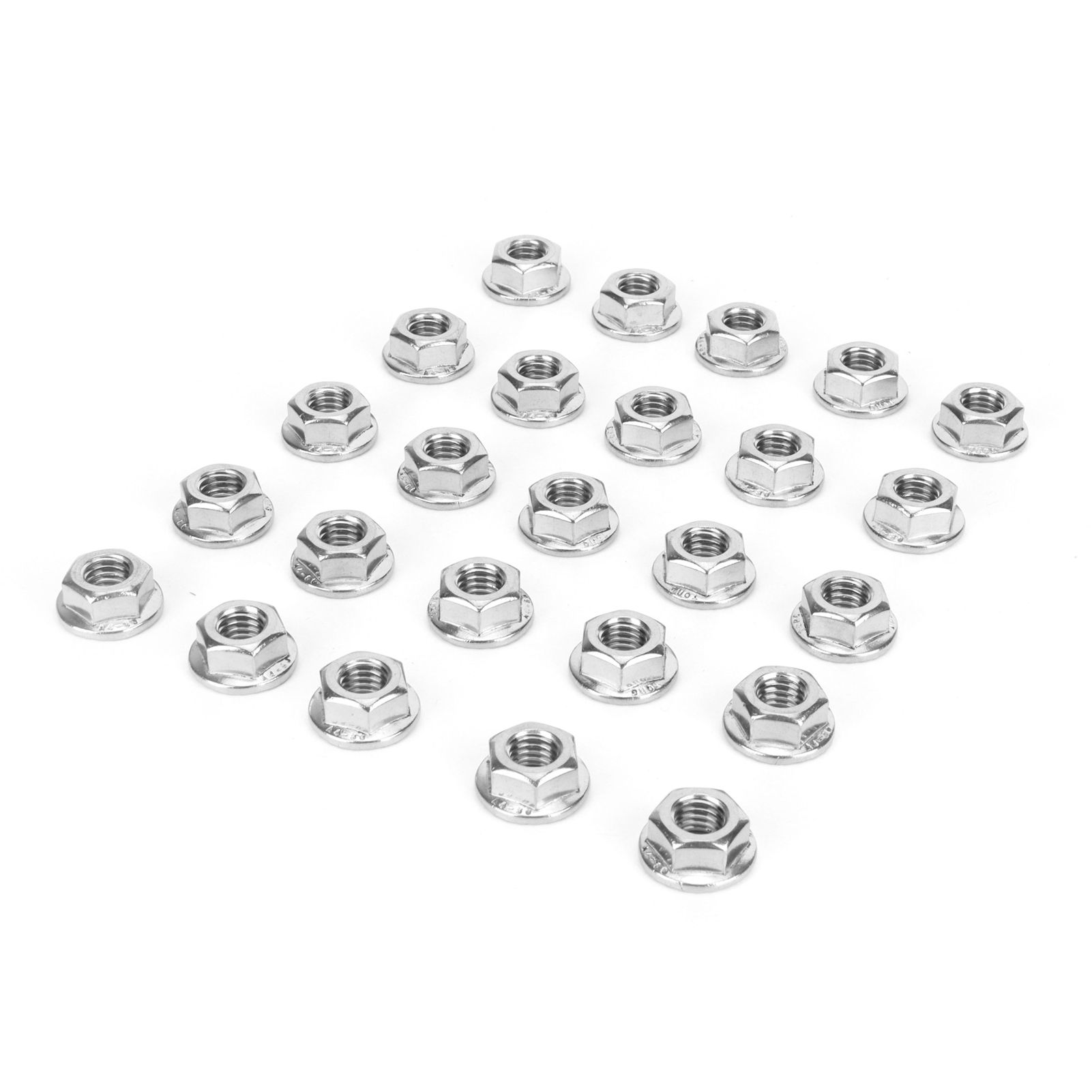 25Pcs Flange Nut Corrosion Resistant Stainless Steel Nuts Greenhouse Supplies view 2