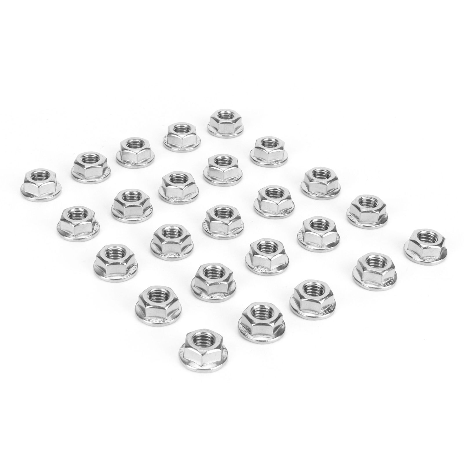 25Pcs Flange Nut Corrosion Resistant Stainless Steel Nuts Greenhouse Supplies view 3
