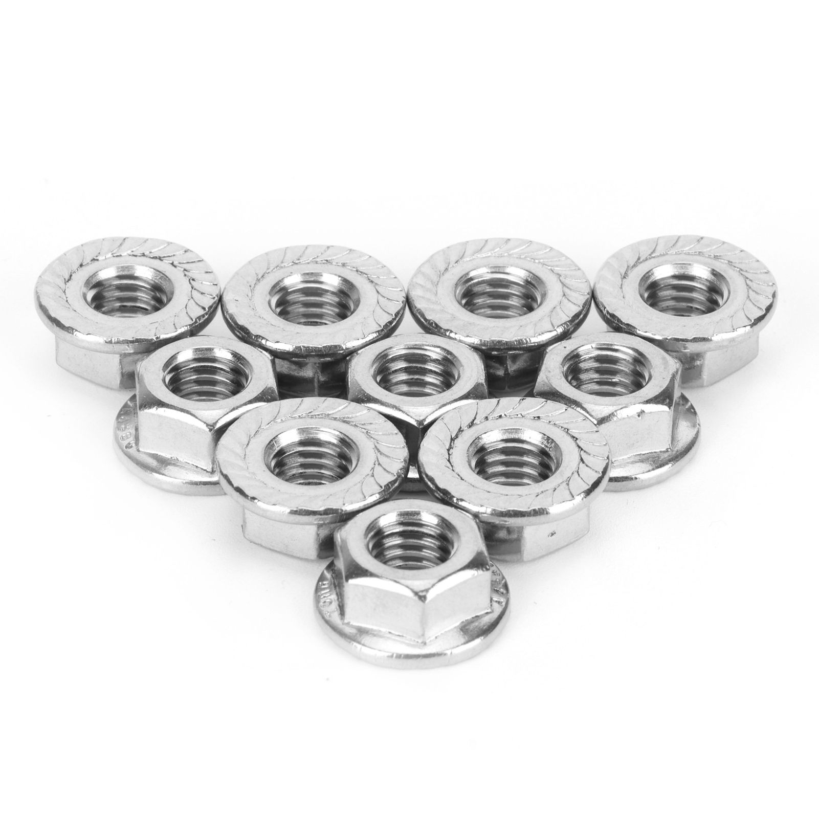 25Pcs Flange Nut Corrosion Resistant Stainless Steel Nuts Greenhouse Supplies view 4