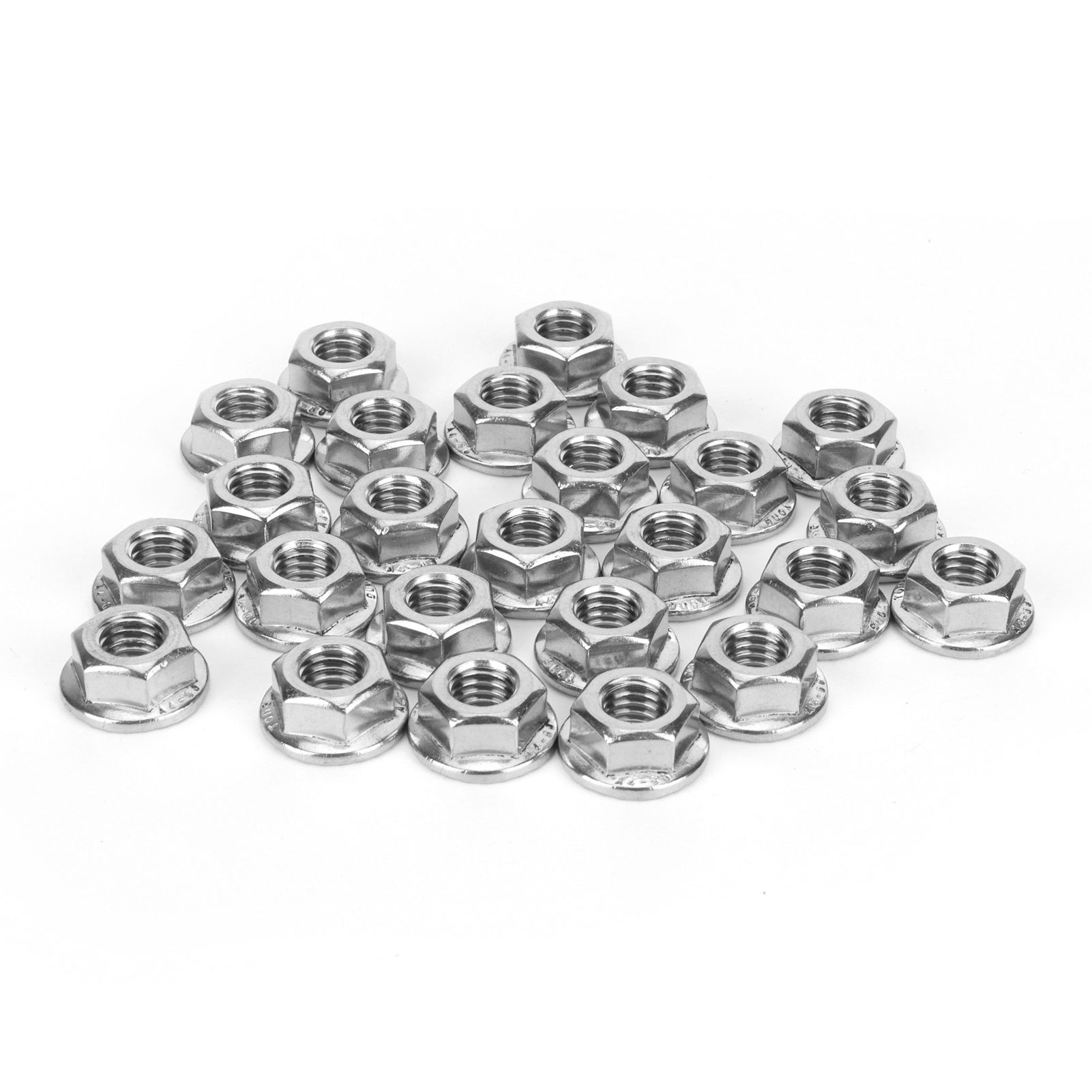 25Pcs Flange Nut Corrosion Resistant Stainless Steel Nuts Greenhouse Supplies view 5