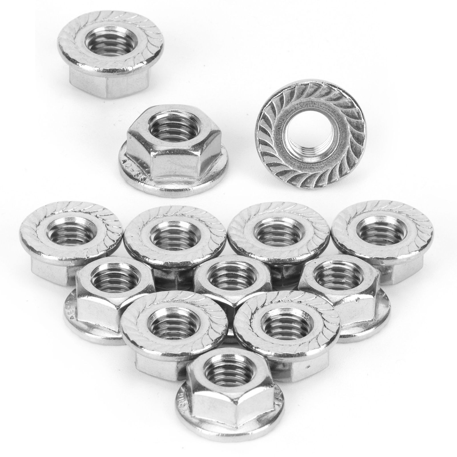 25Pcs Flange Nut Corrosion Resistant Stainless Steel Nuts Greenhouse Supplies view 10