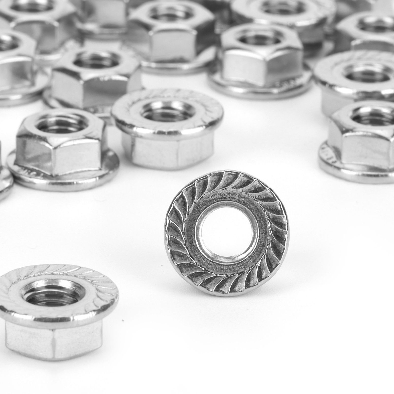 25Pcs Flange Nut Corrosion Resistant Stainless Steel Nuts Greenhouse Supplies view 13
