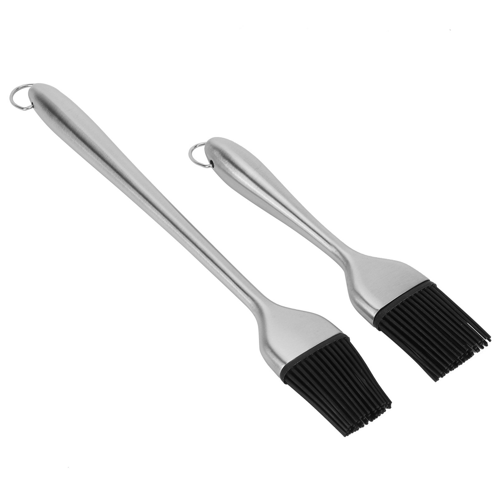 2Pcs/Set Stainless Steel Oil Brush with Food Grade Silicone Barbecue Baking view 2