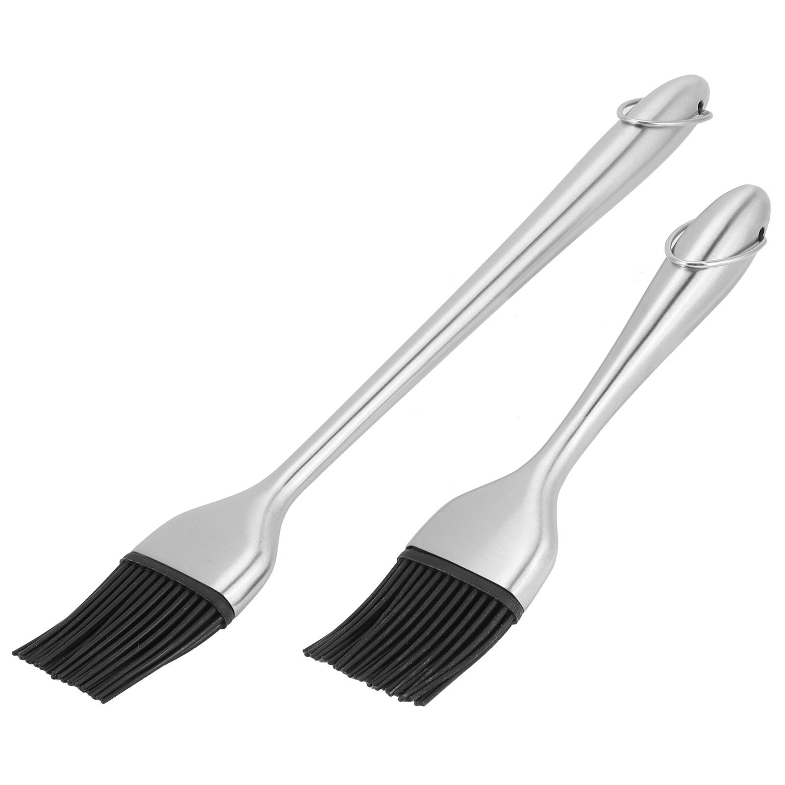 2Pcs/Set Stainless Steel Oil Brush with Food Grade Silicone Barbecue Baking view 4