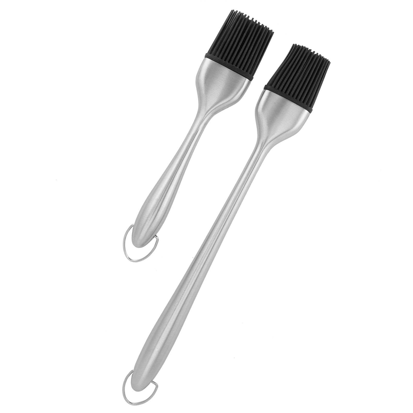 2Pcs/Set Stainless Steel Oil Brush with Food Grade Silicone Barbecue Baking view 8