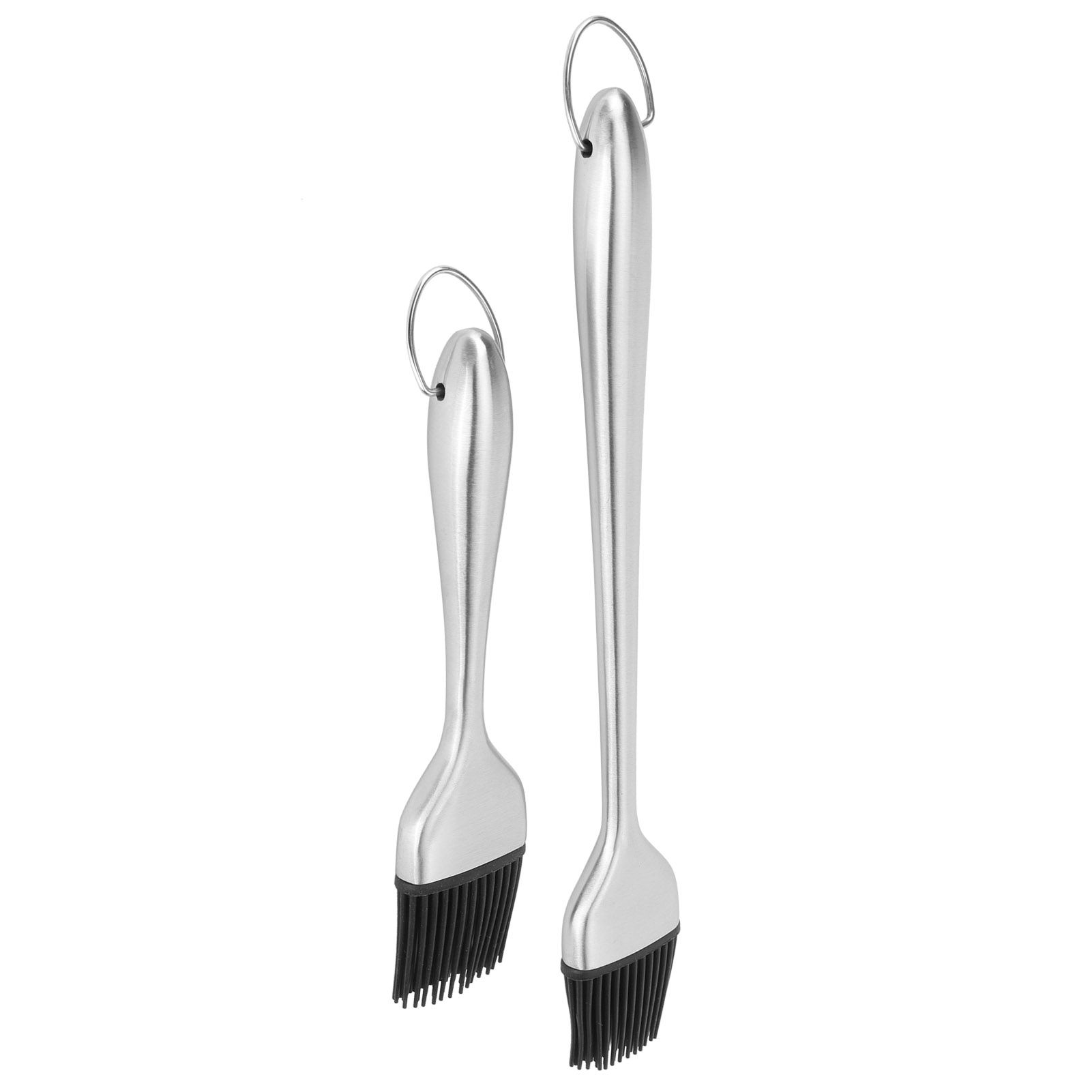 2Pcs/Set Stainless Steel Oil Brush with Food Grade Silicone Barbecue Baking view 9