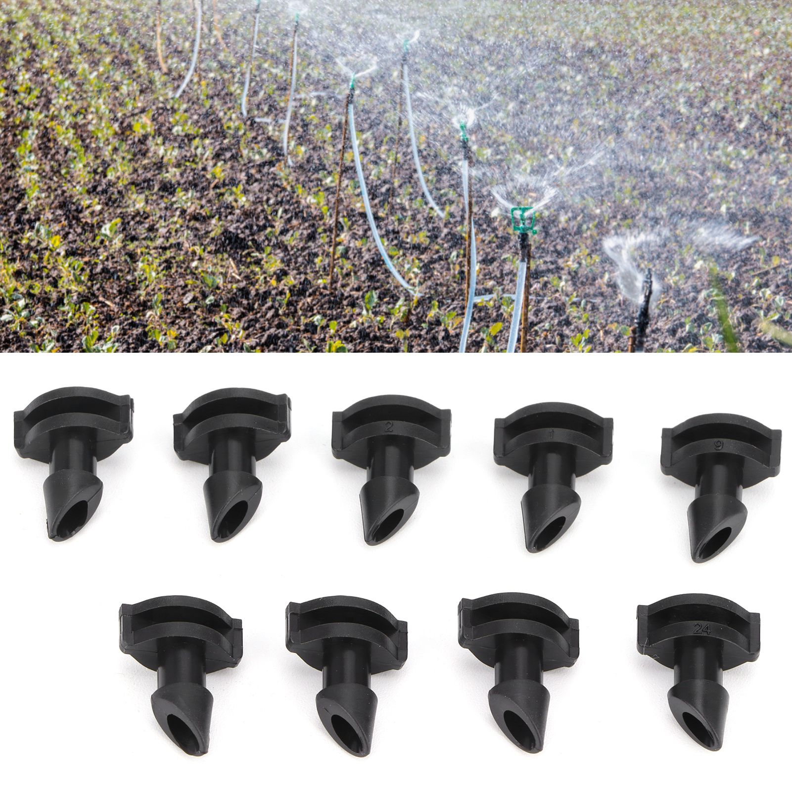 100PCS 360 Degree Misting Nozzle Sprinkler Head Irrigation System for Garden view 12