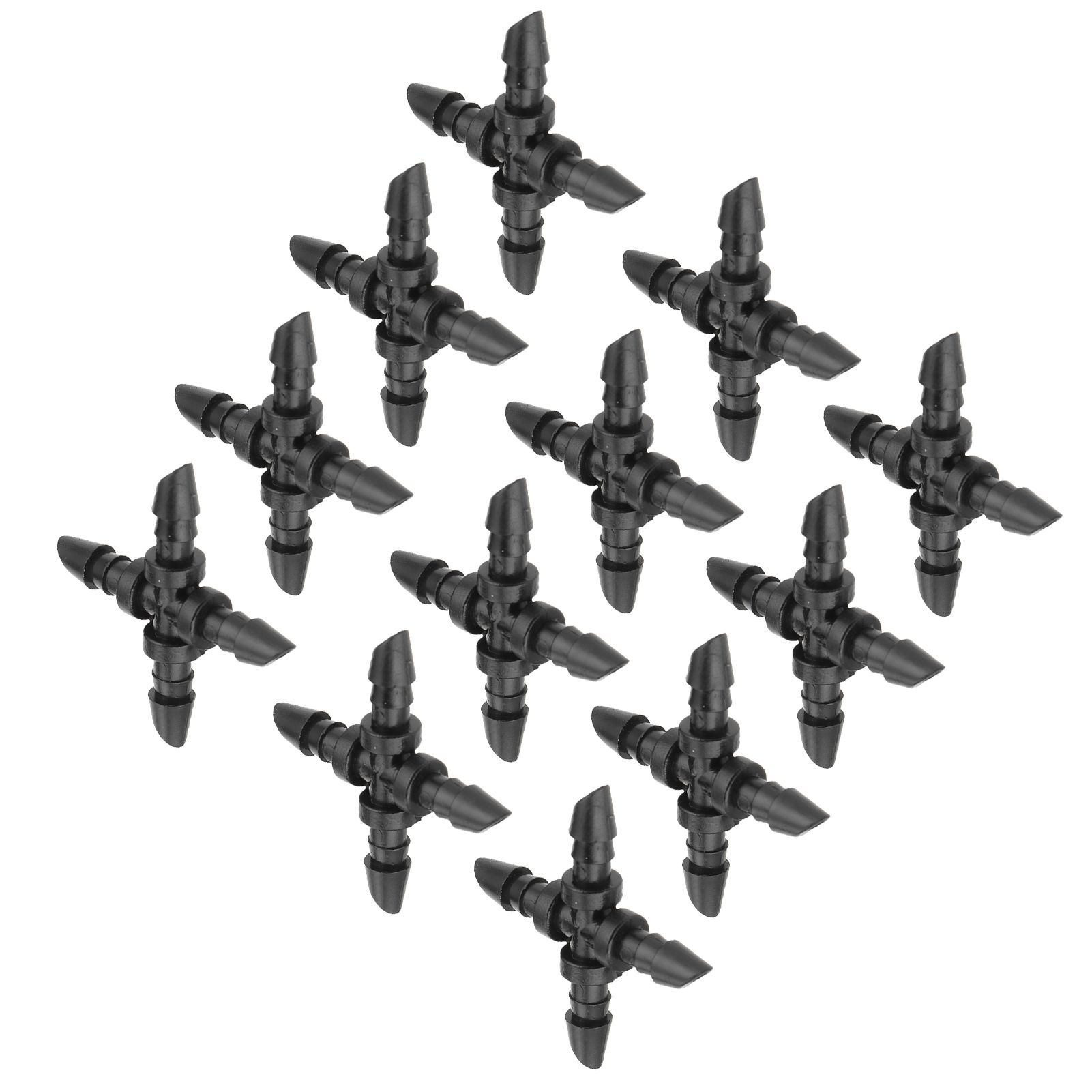 50PCS 4/7 4-Way Hose Connector Cross Fitting Irrigation Tubing Connector Fitting view 2