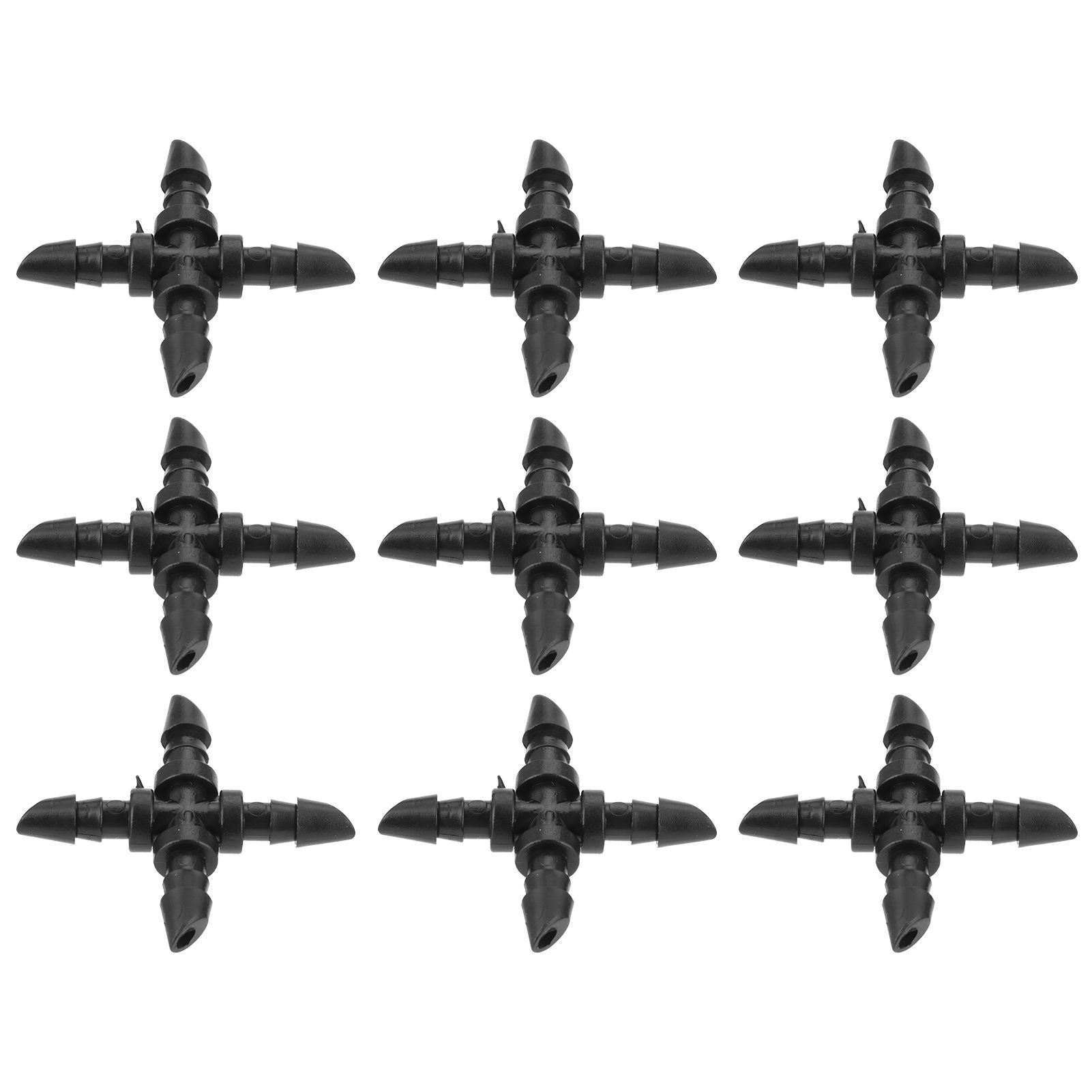 50PCS 4/7 4-Way Hose Connector Cross Fitting Irrigation Tubing Connector Fitting view 5