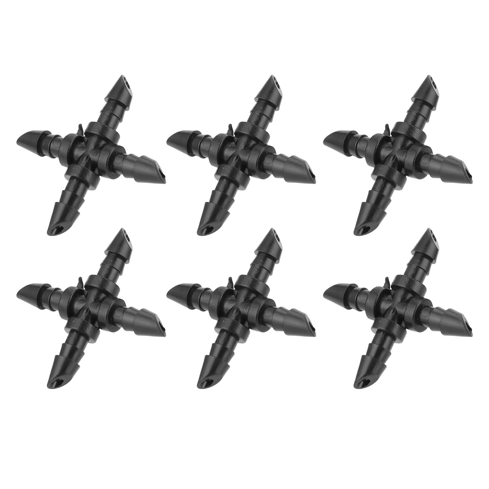 50PCS 4/7 4-Way Hose Connector Cross Fitting Irrigation Tubing Connector Fitting view 7