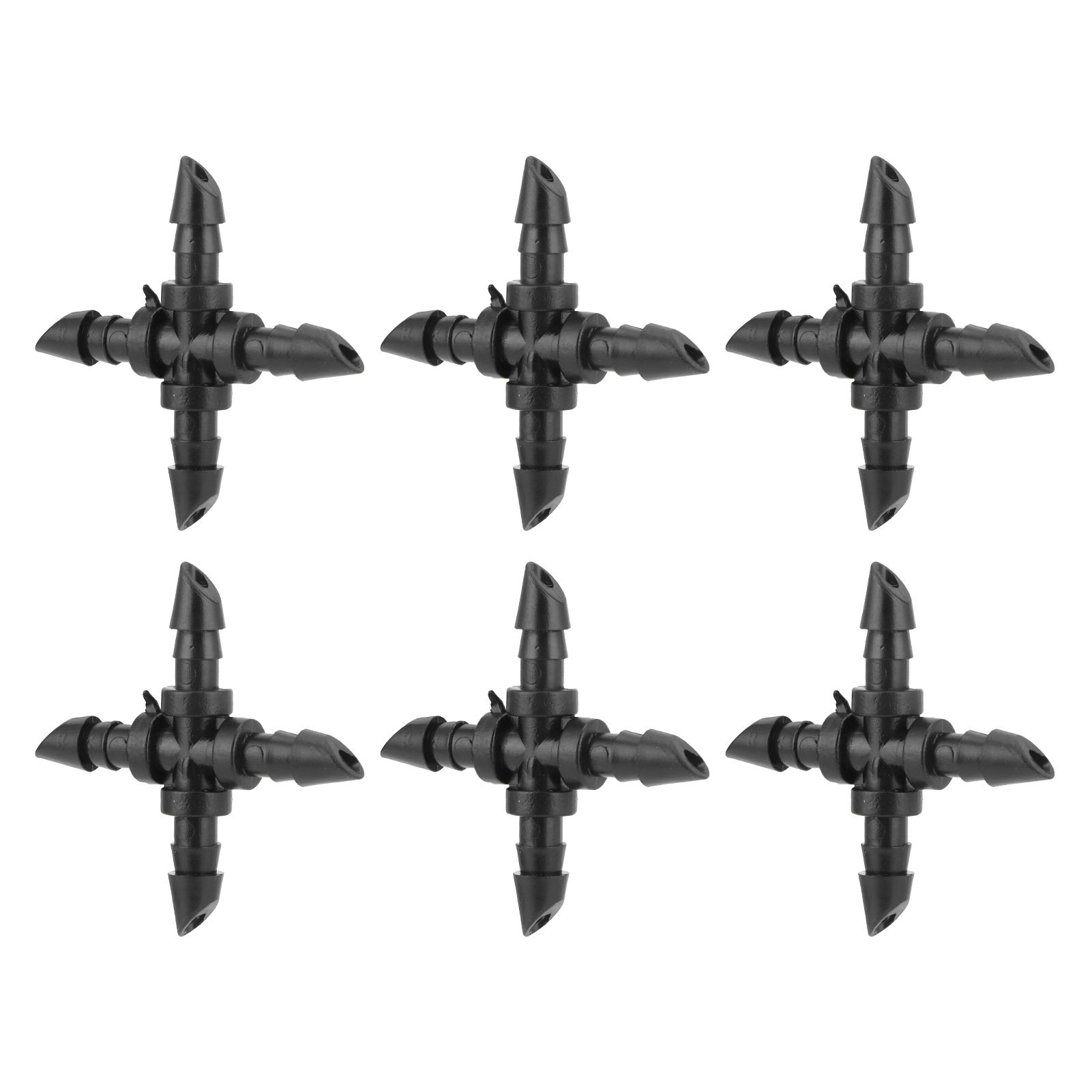 50PCS 4/7 4-Way Hose Connector Cross Fitting Irrigation Tubing Connector Fitting view 8
