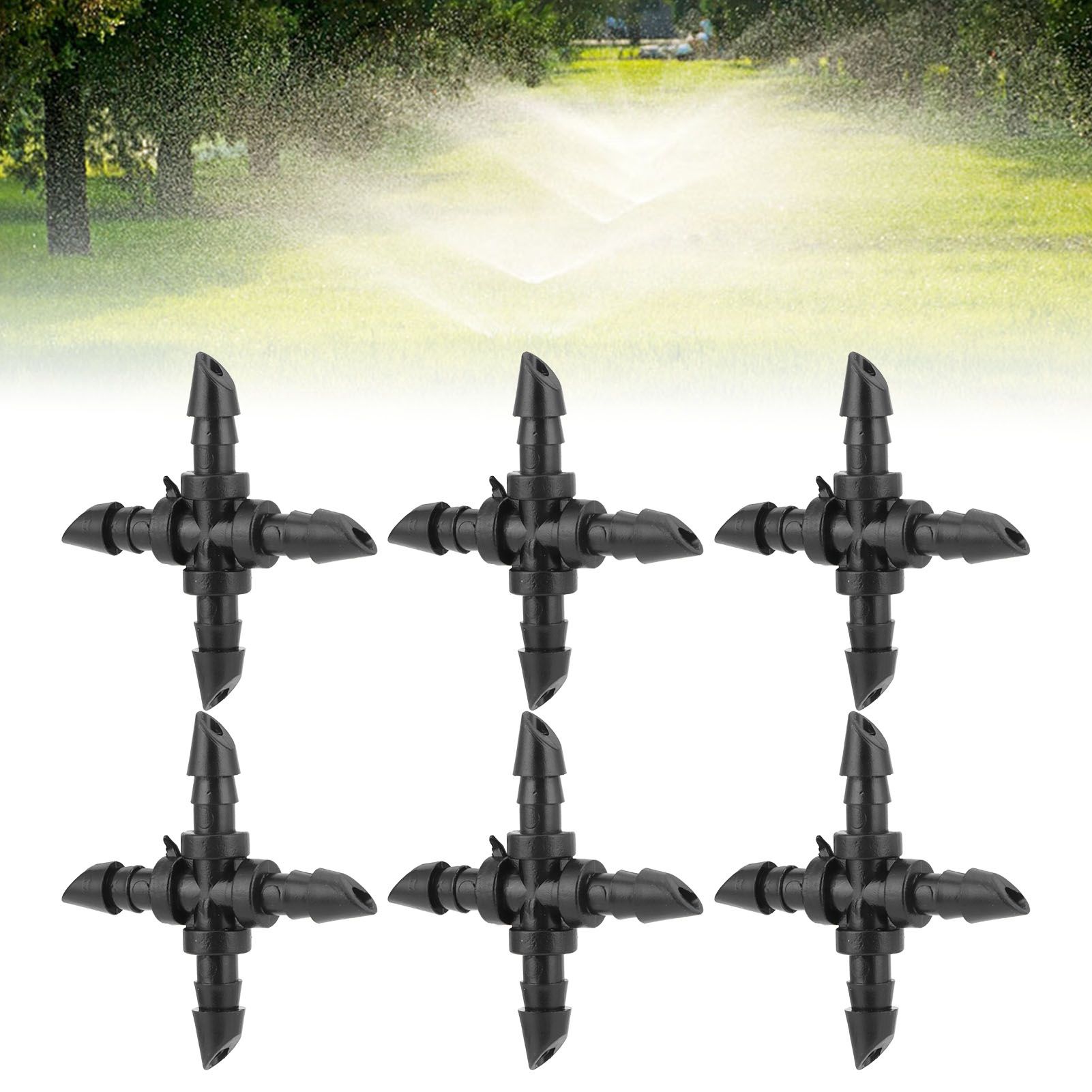 50PCS 4/7 4-Way Hose Connector Cross Fitting Irrigation Tubing Connector Fitting view 11