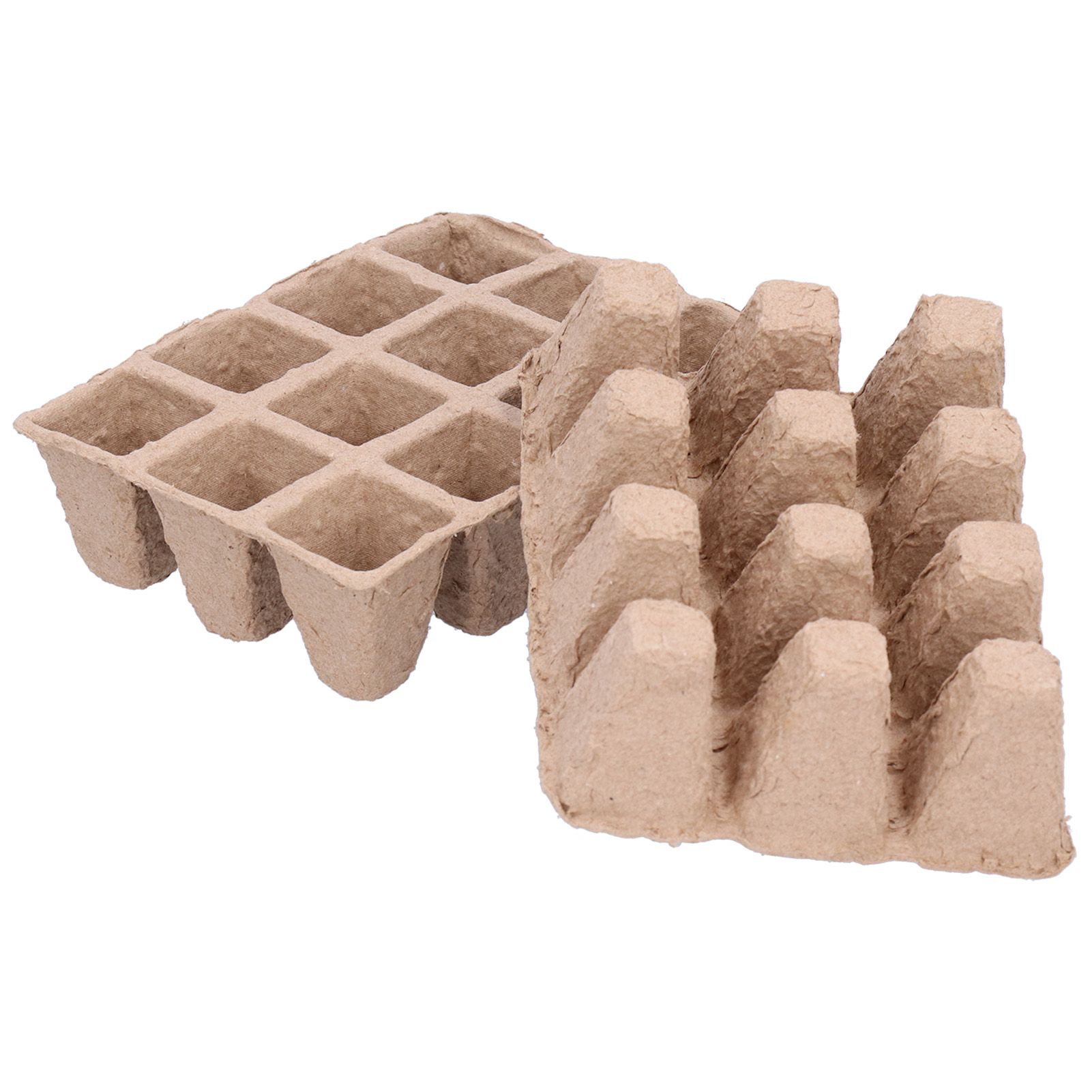 10Pcs 12‑Grid Paper Peat Pot Degradable Nursery Seedling Cup Gardening Accessory view 2