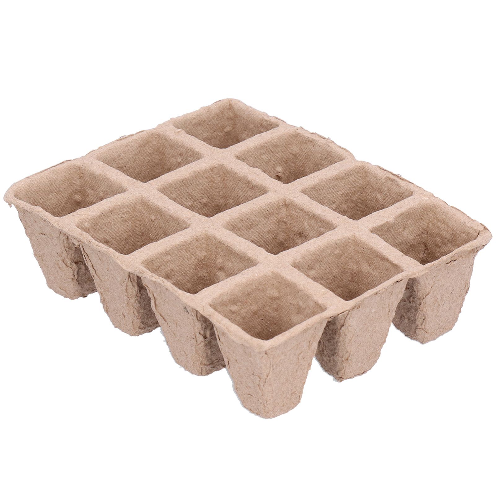 10Pcs 12‑Grid Paper Peat Pot Degradable Nursery Seedling Cup Gardening Accessory view 3