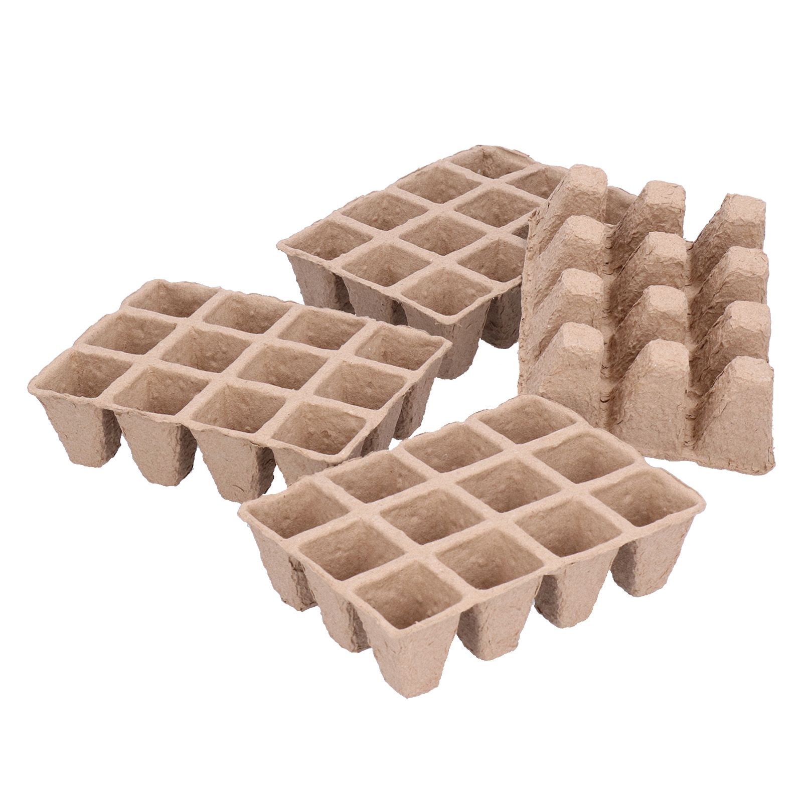 10Pcs 12‑Grid Paper Peat Pot Degradable Nursery Seedling Cup Gardening Accessory view 9