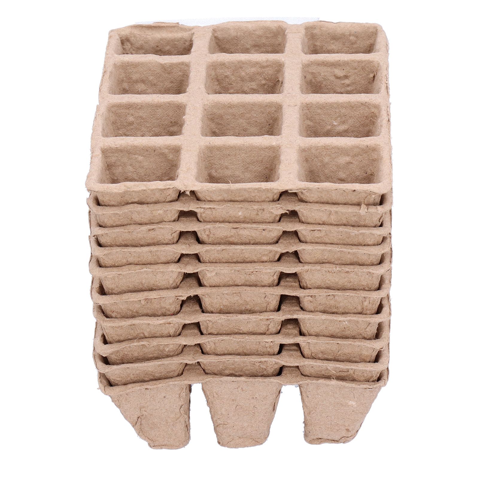 10Pcs 12‑Grid Paper Peat Pot Degradable Nursery Seedling Cup Gardening Accessory view 15
