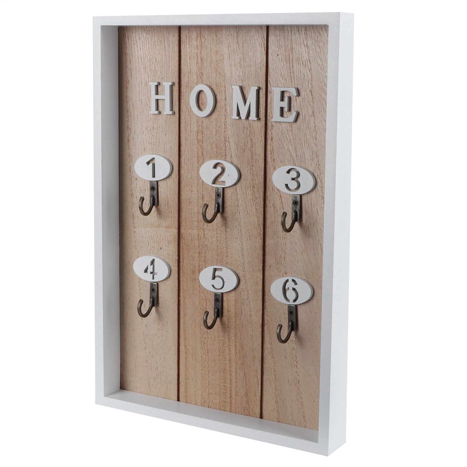 WallMounted Key Rack Wooden Key Organizer Hanger Decorative Key Hanging Holder view 2