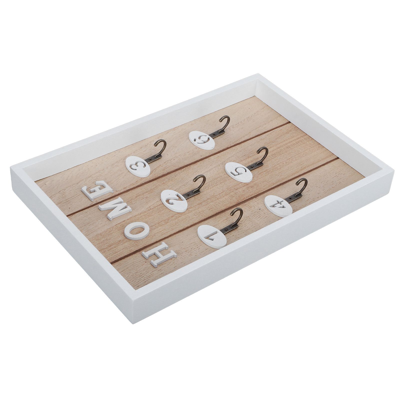 WallMounted Key Rack Wooden Key Organizer Hanger Decorative Key Hanging Holder view 5
