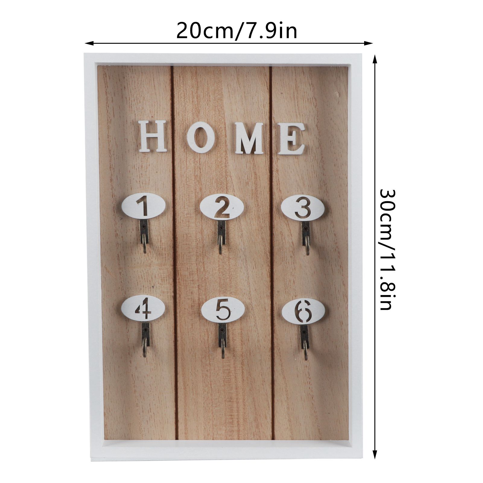 WallMounted Key Rack Wooden Key Organizer Hanger Decorative Key Hanging Holder view 13