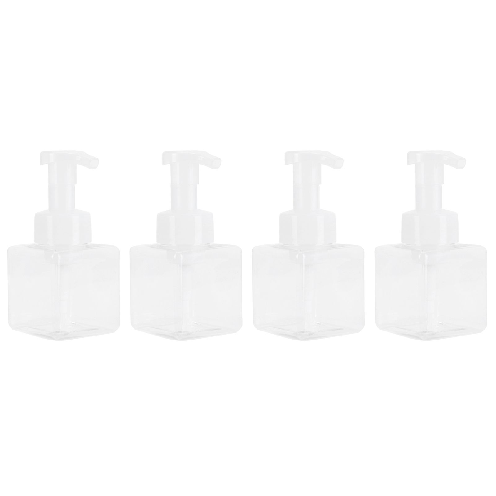 4PCS 250ml Clear Plastic Pump Bottles Foaming Soap Dispenser Refillable Foam