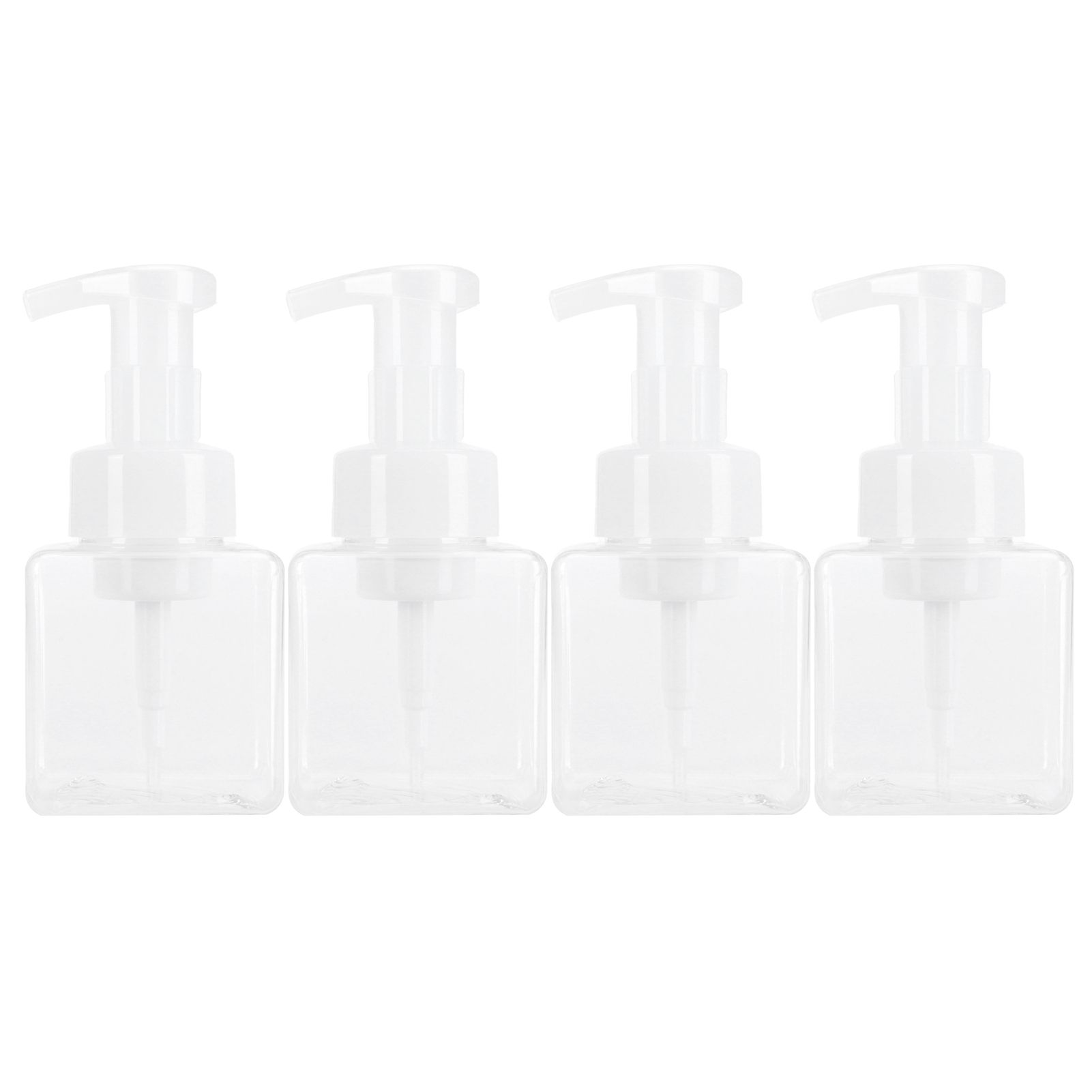 4PCS 250ml Clear Plastic Pump Bottles Foaming Soap Dispenser Refillable Foam view 3