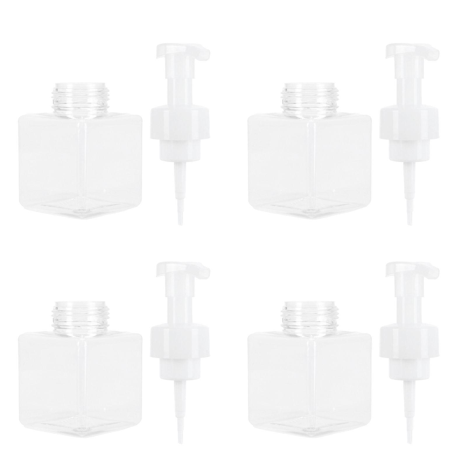 4PCS 250ml Clear Plastic Pump Bottles Foaming Soap Dispenser Refillable Foam view 5