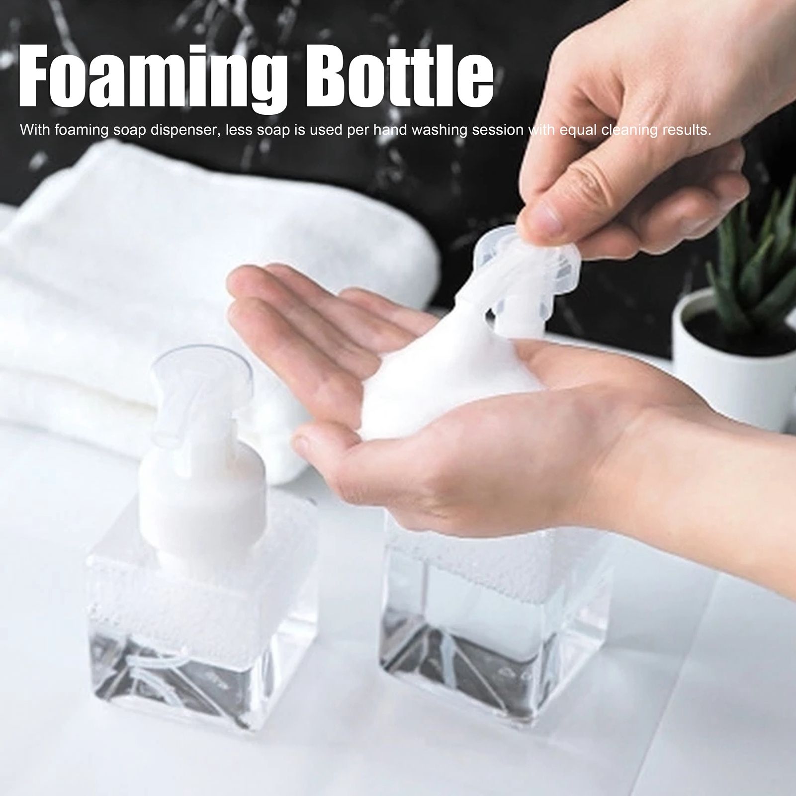 4PCS 250ml Clear Plastic Pump Bottles Foaming Soap Dispenser Refillable Foam view 15