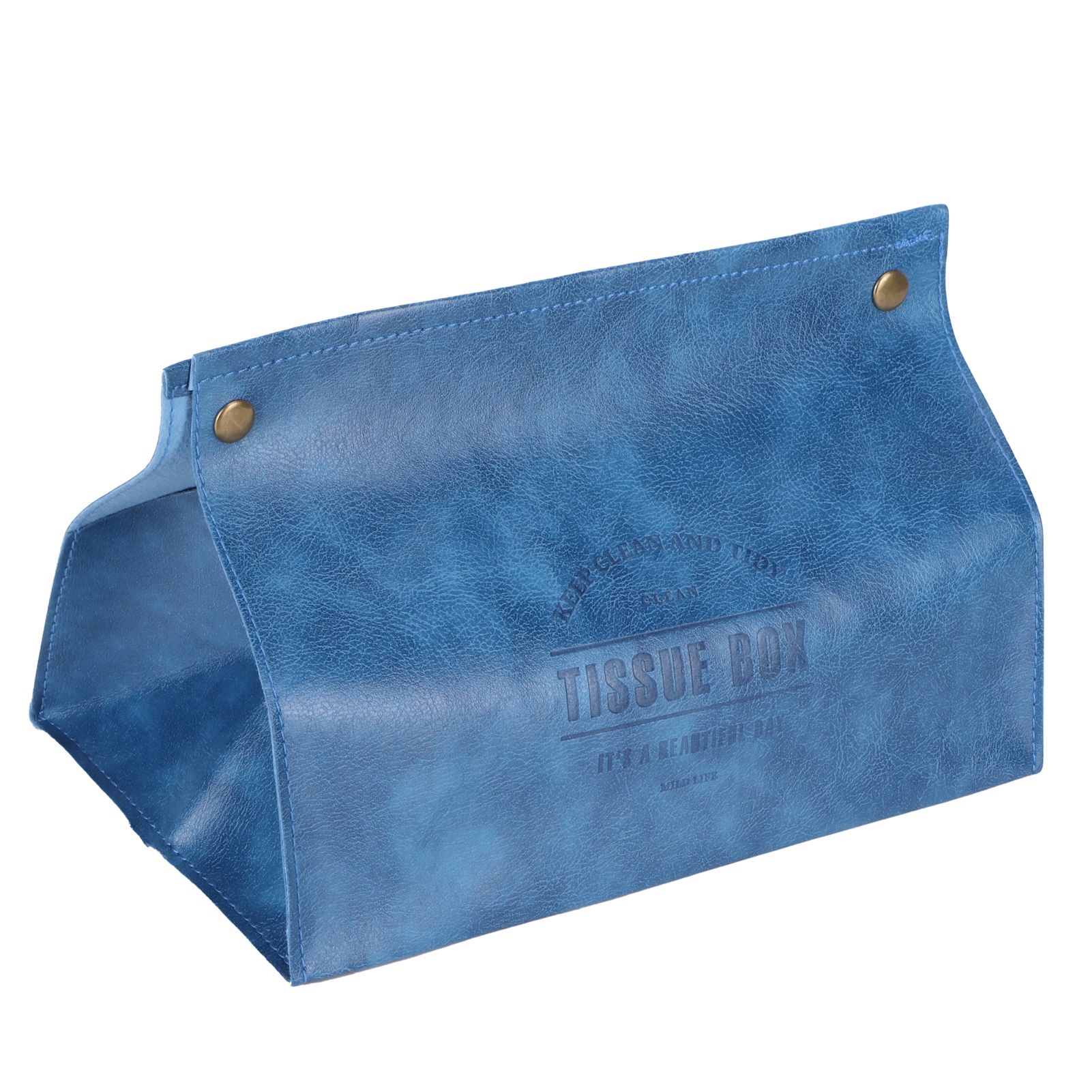 PU Leather Originality Tissue Box Desktop Tissue Organizer for Bedroom Living