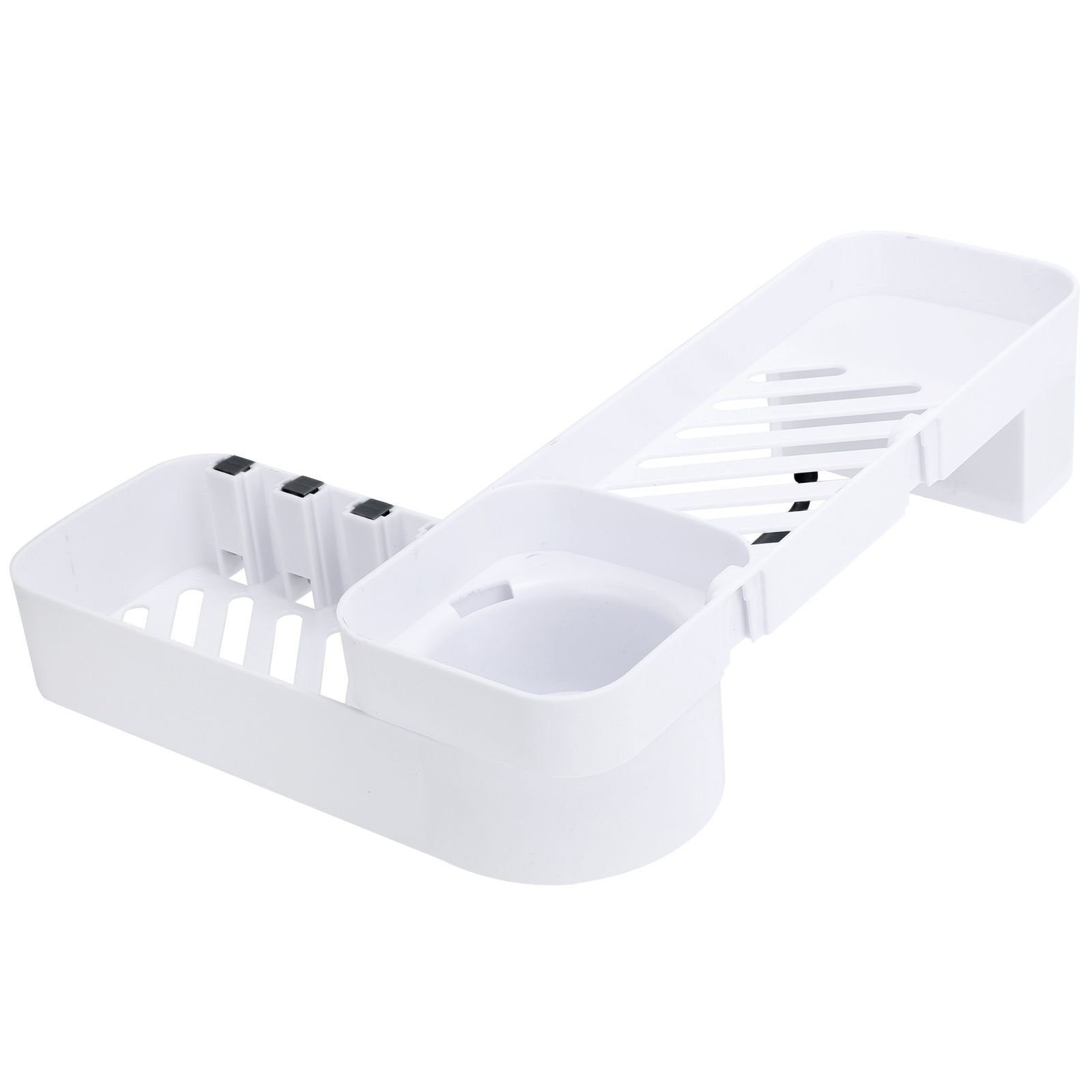 No Drilling Corner Shower Shelf Wall Mounted Bathroom Storage Rack with Towel view 2