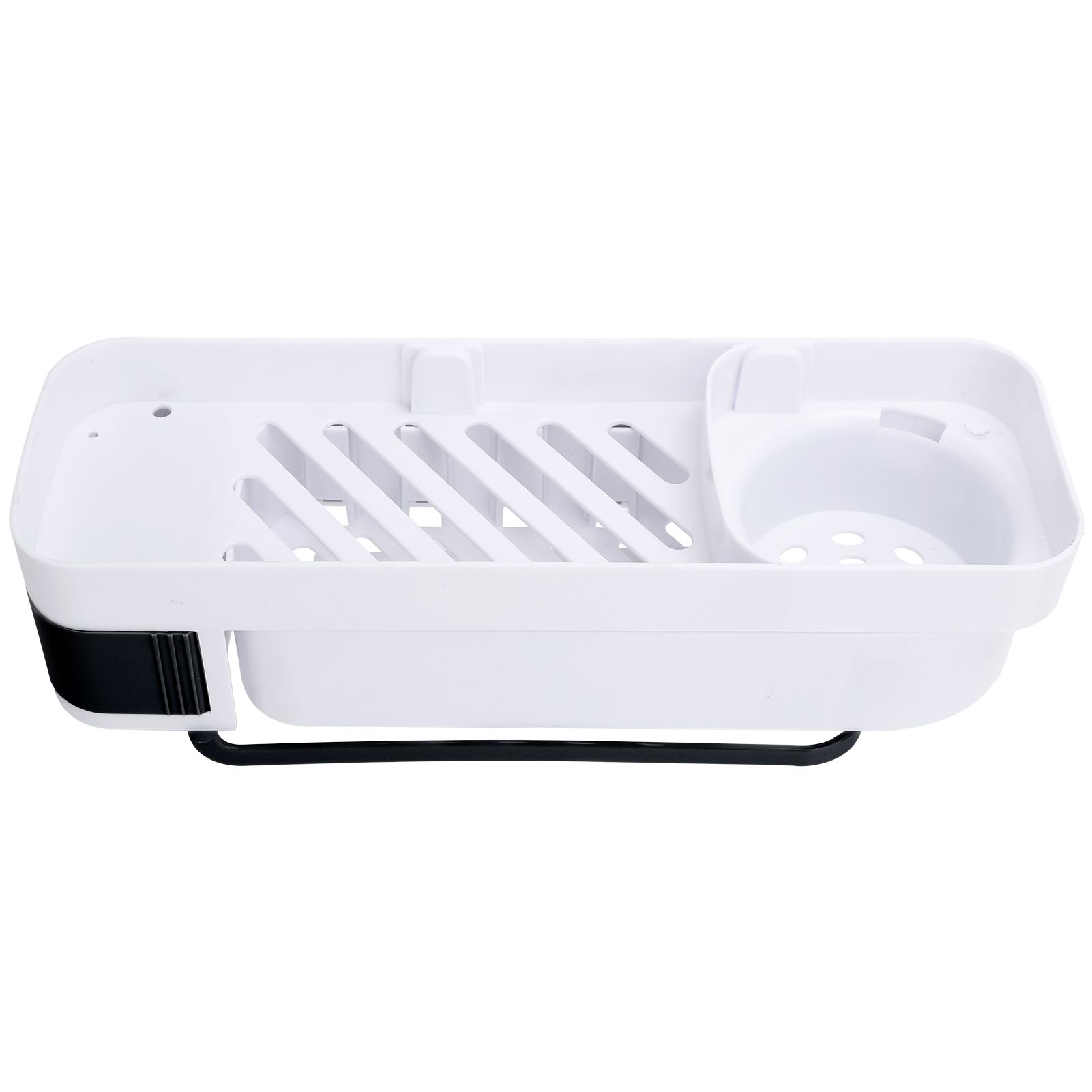 No Drilling Corner Shower Shelf Wall Mounted Bathroom Storage Rack with Towel view 3