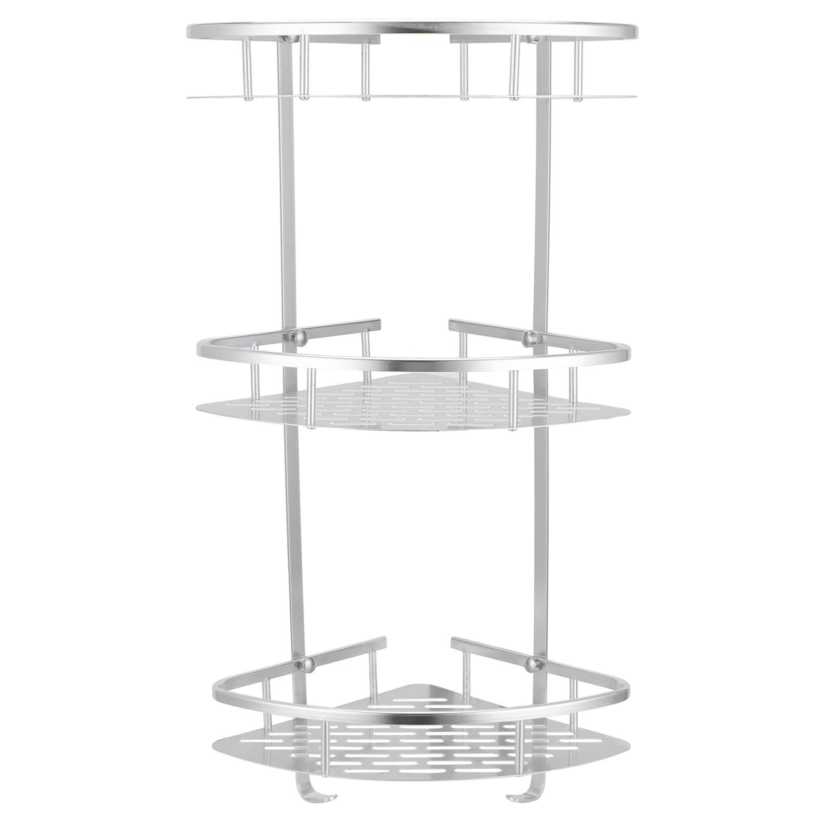 3 Tiers Corner Shower Shelf Wall Mounted Shower Organizer Storage Rack for — image 1