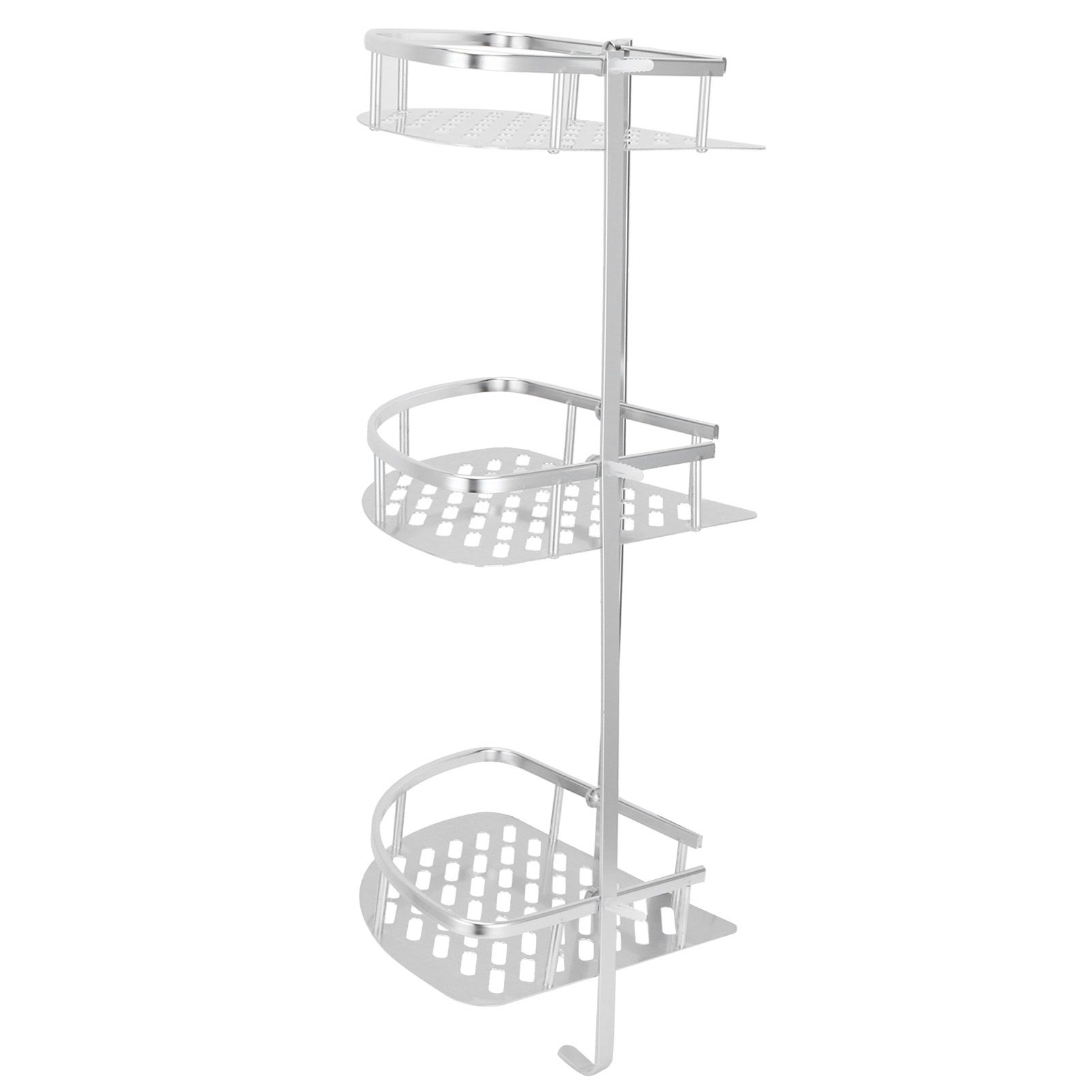 3 Tiers Corner Shower Shelf Wall Mounted Shower Organizer Storage Rack for view 2
