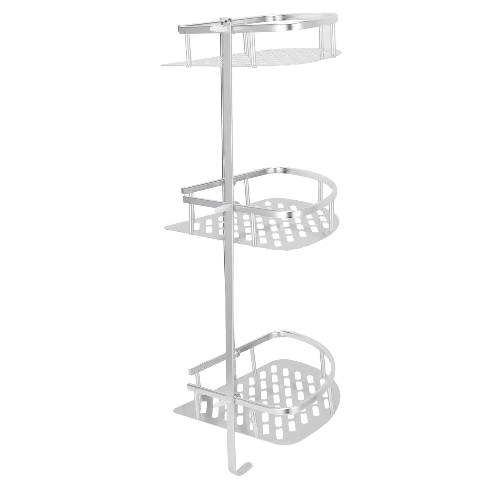 3 Tiers Corner Shower Shelf Wall Mounted Shower Organizer Storage Rack for view 6