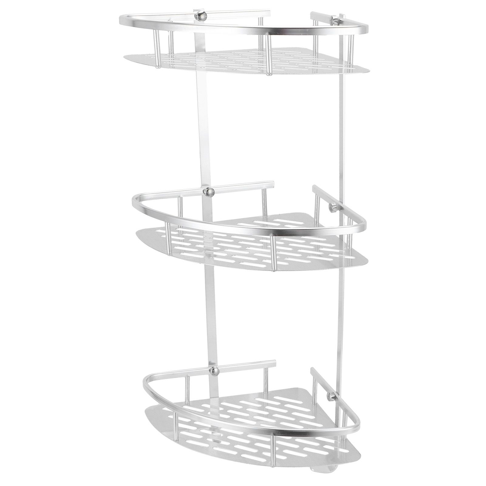 3 Tiers Corner Shower Shelf Wall Mounted Shower Organizer Storage Rack for view 7