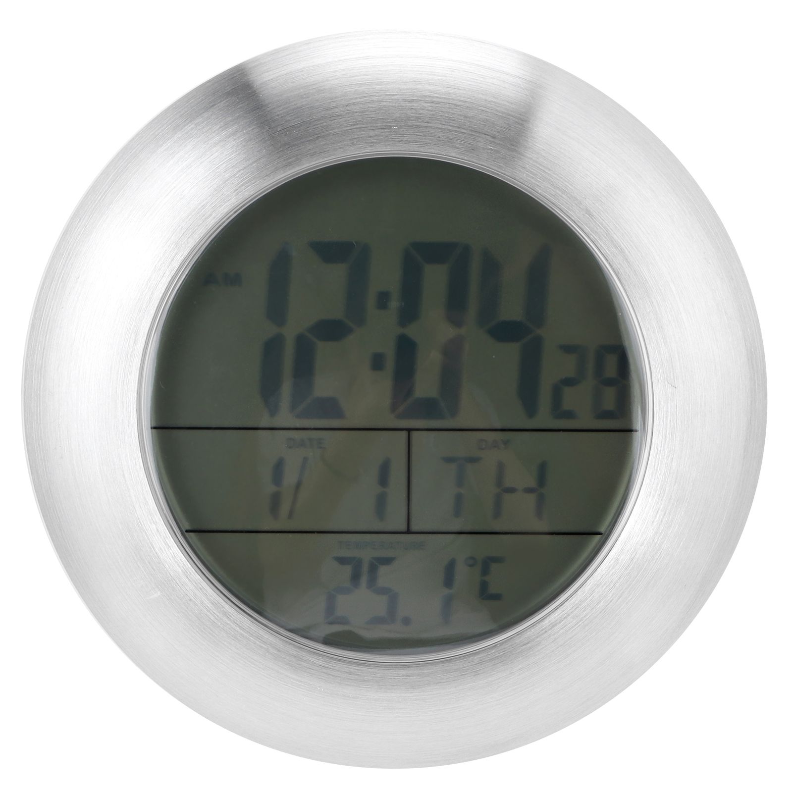 Shower Wall Clock Portable Waterproof Digital Clock with Temperature Calendar view 2
