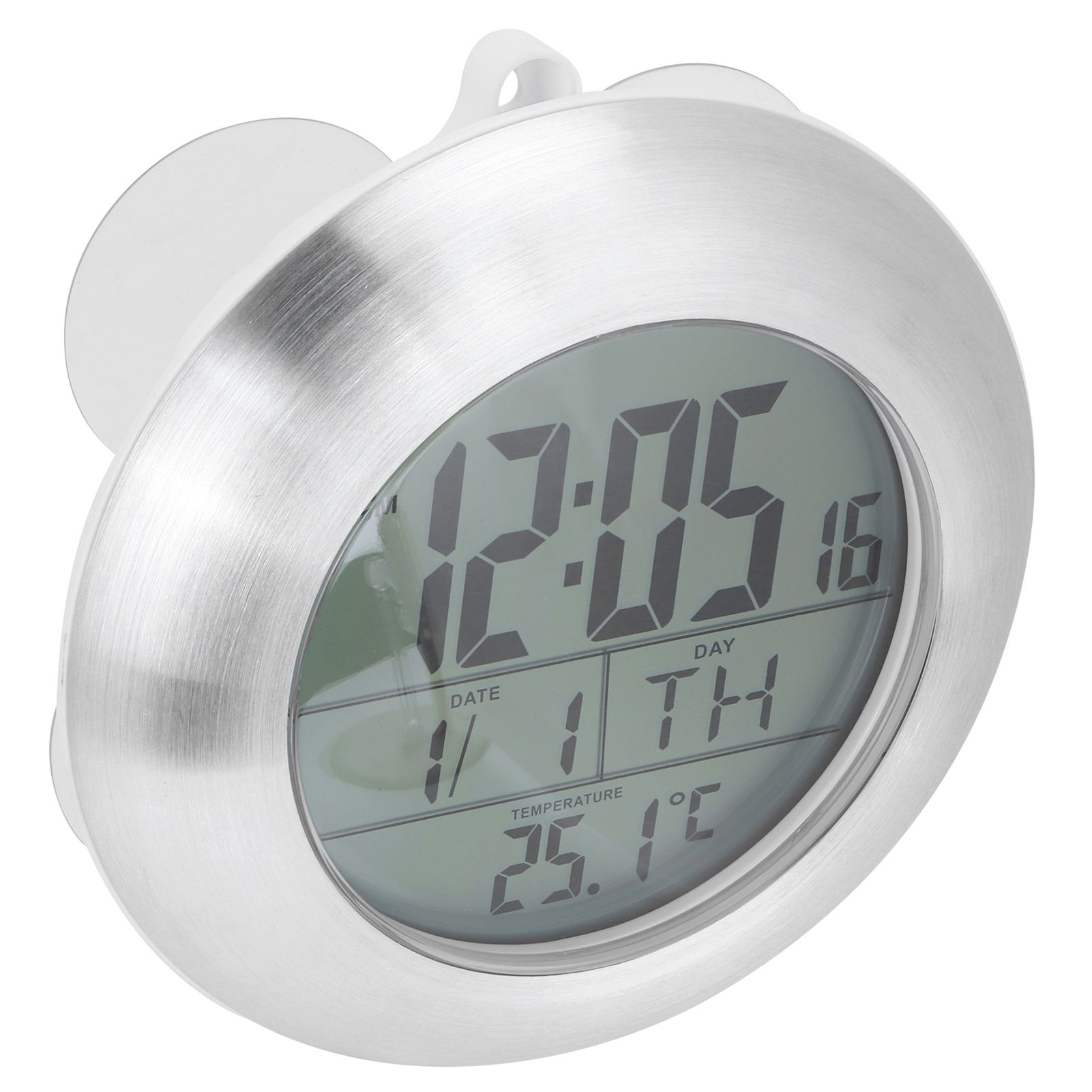 Shower Wall Clock Portable Waterproof Digital Clock with Temperature Calendar view 3