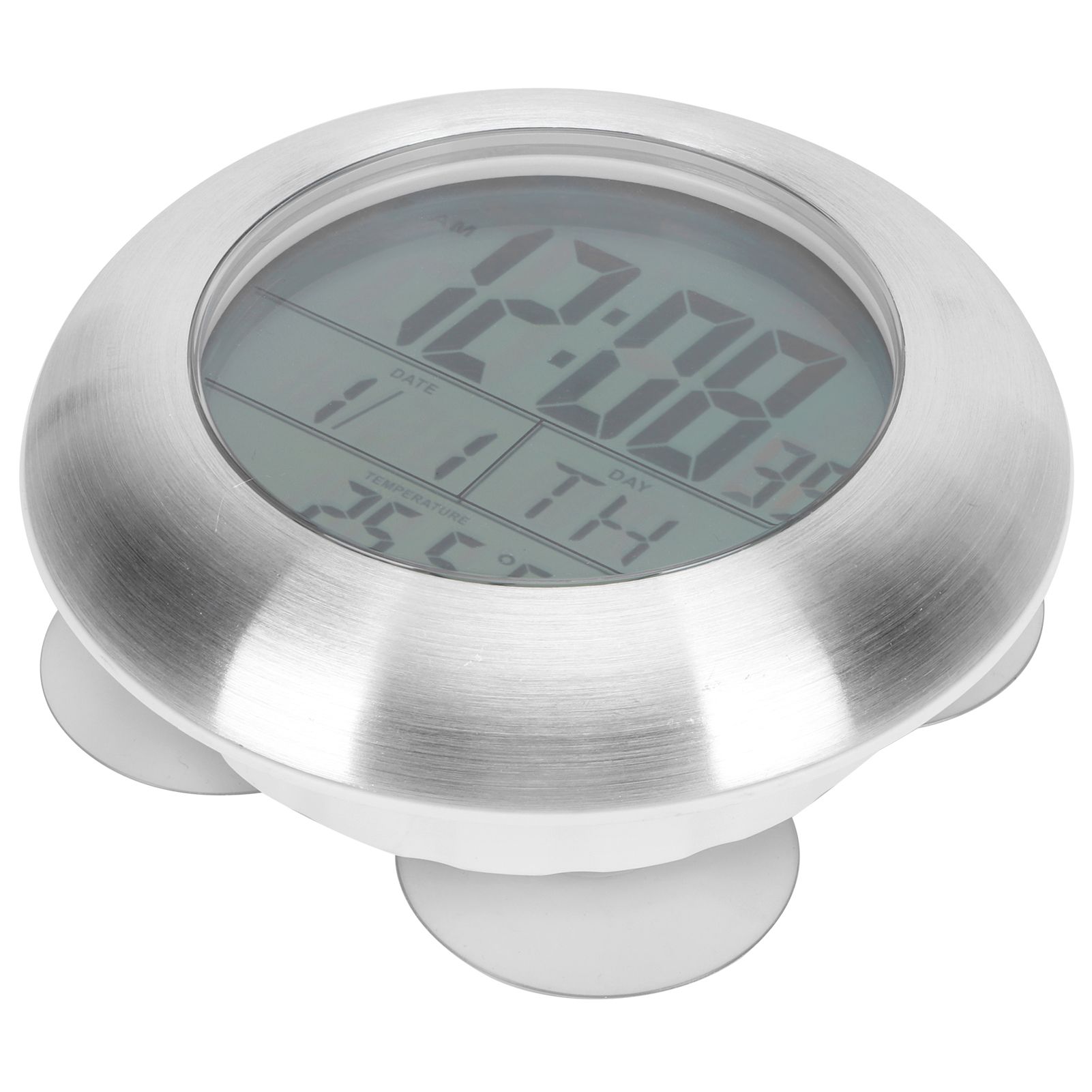 Shower Wall Clock Portable Waterproof Digital Clock with Temperature Calendar view 4