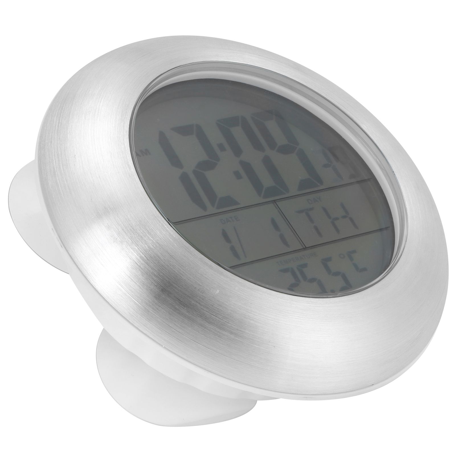 Shower Wall Clock Portable Waterproof Digital Clock with Temperature Calendar view 5