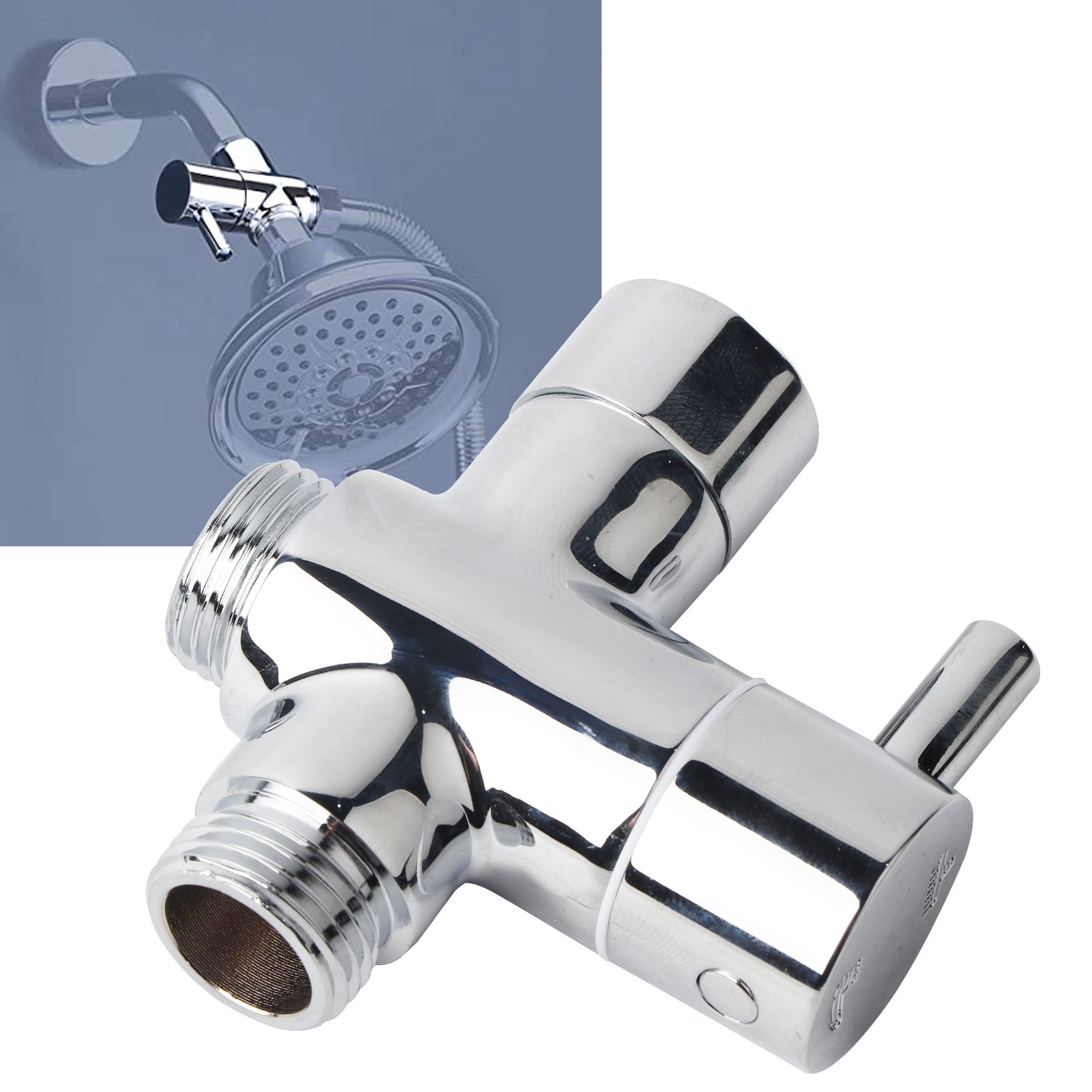 G1/2 Shower Head Diverter Valve Shower Arm Splitter for Hand Showerhead and view 10
