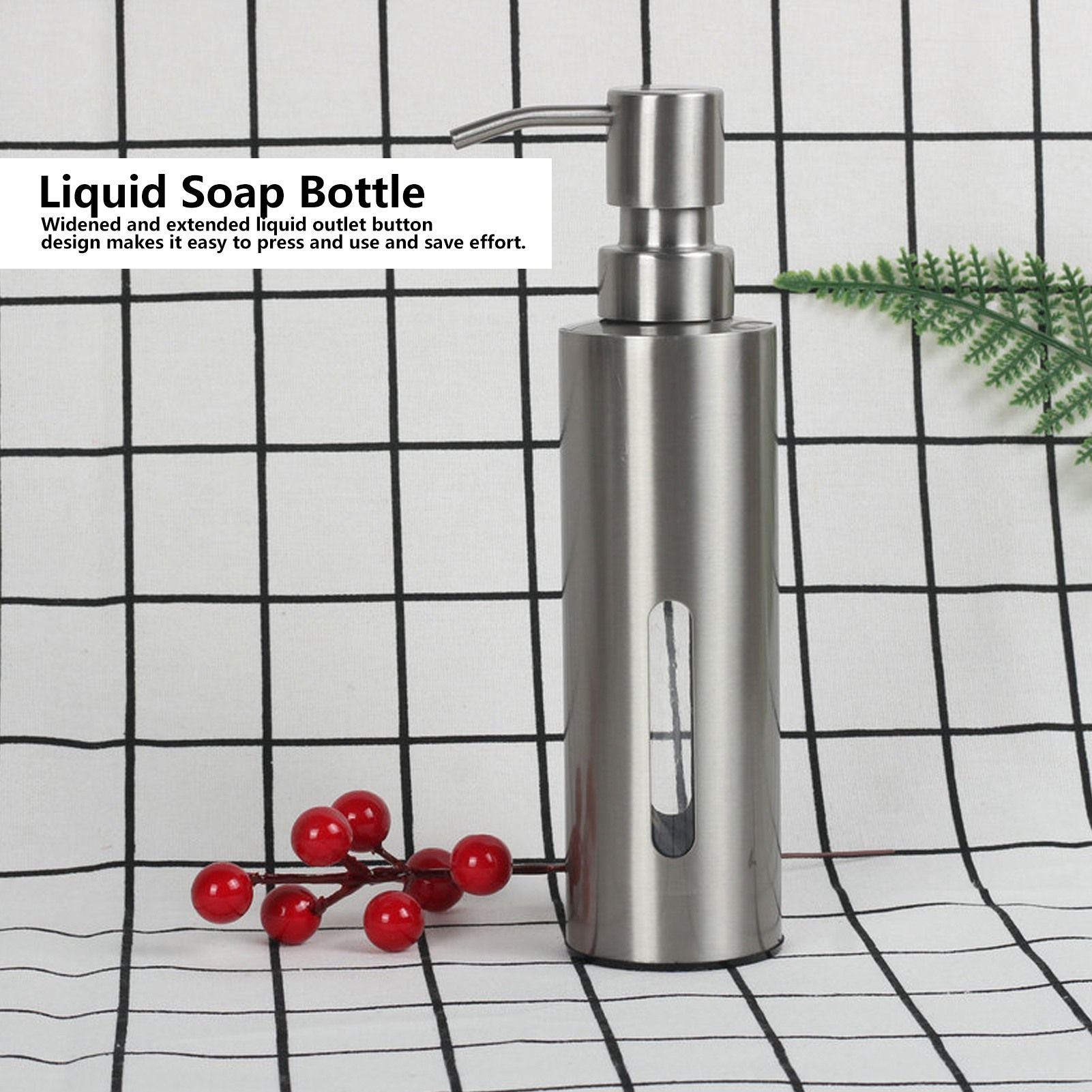 Liquid Soap Dispenser Shower Gel Lotion Bottle Container Home Bathroom Accessory view 15
